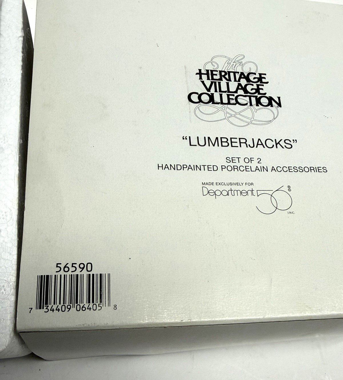 Vintage Sealed New Department 56 Lumberjacks Set of 2 Heritage Village 56590