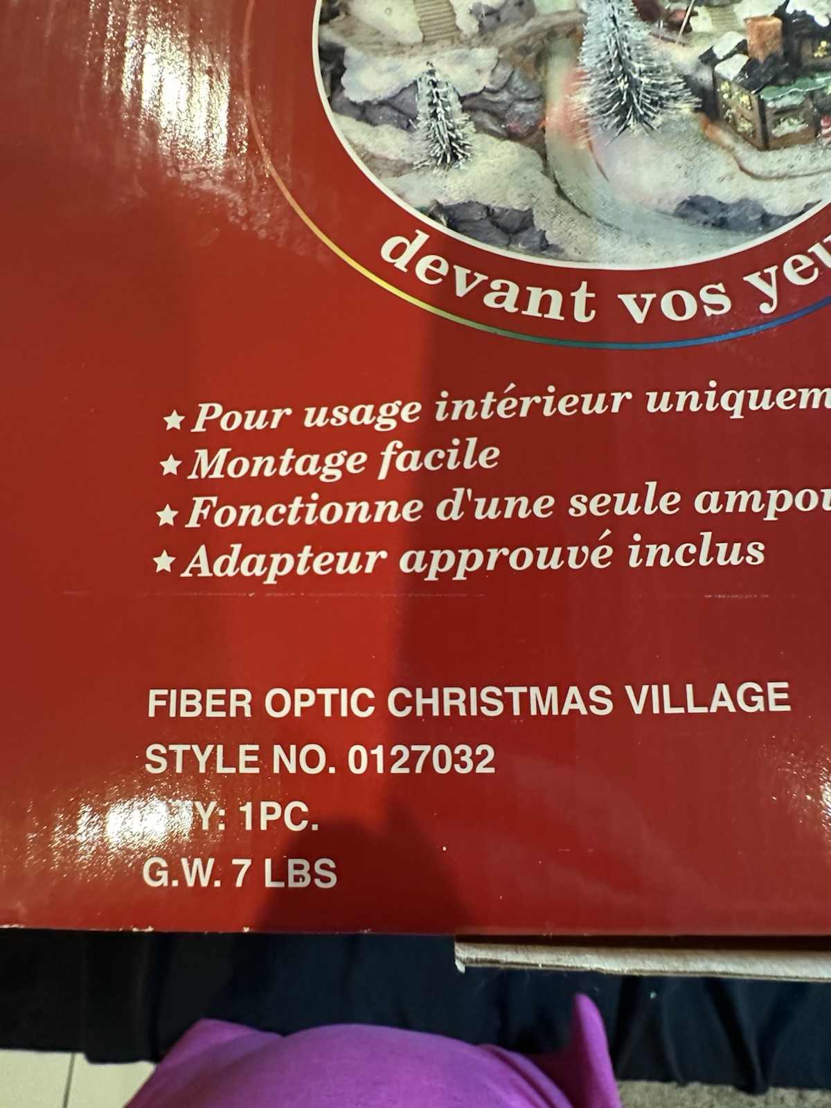 Puelo Fiber Optic Color Changing Christmas Village Vintage Christmas Decor