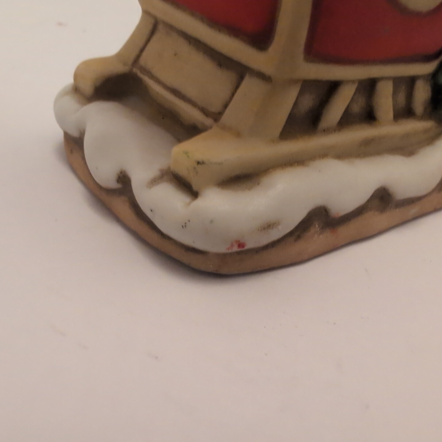 Vintage Lefton Geo Z Christmas Village Horse Drawn Sleigh Couple Figurine 06460
