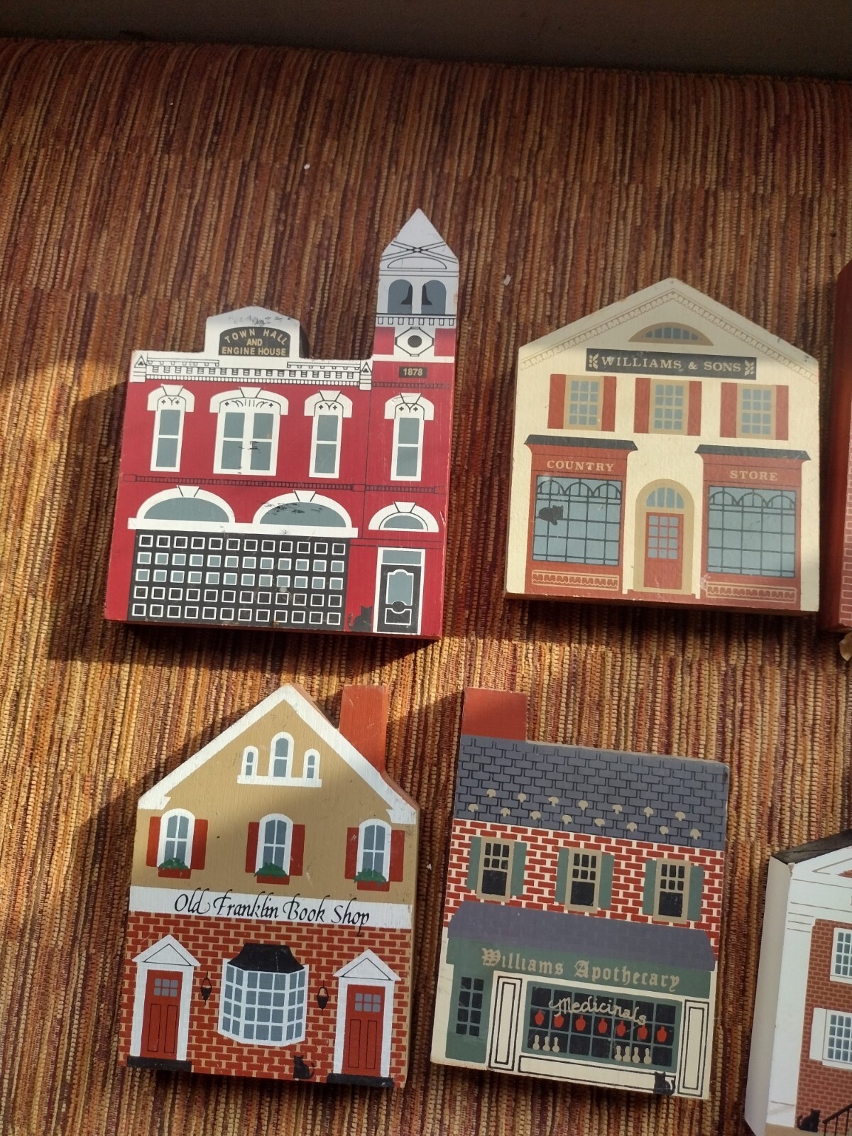 Set of 8 The Cat’s Meow Lot Williams Winery Antique Book Shop Courthouse *Read