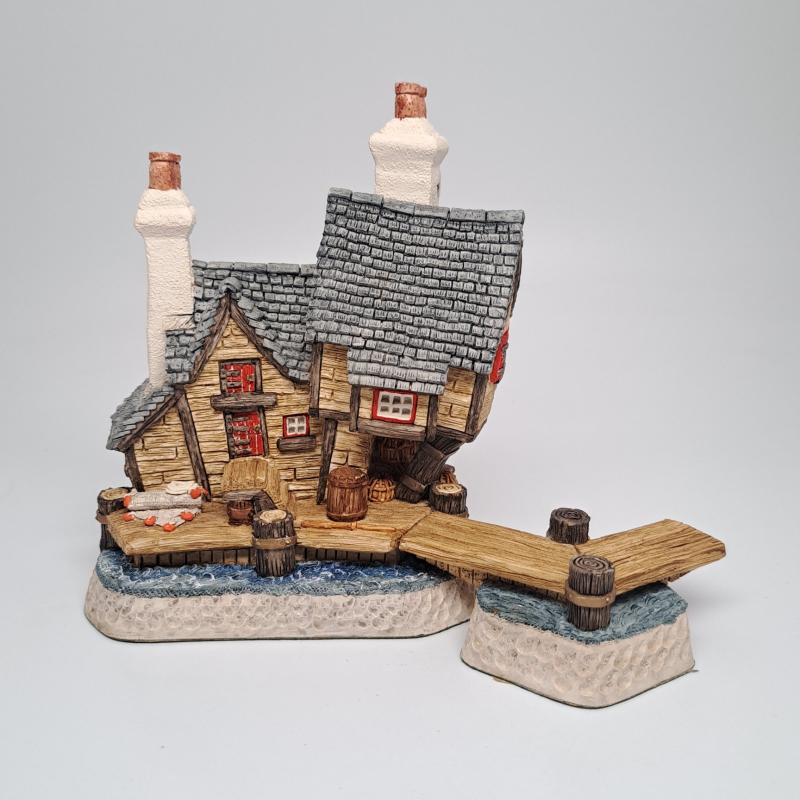 David Winter Cottages Fisherman’s Shanty 1995 w/ Box & COA Vintage