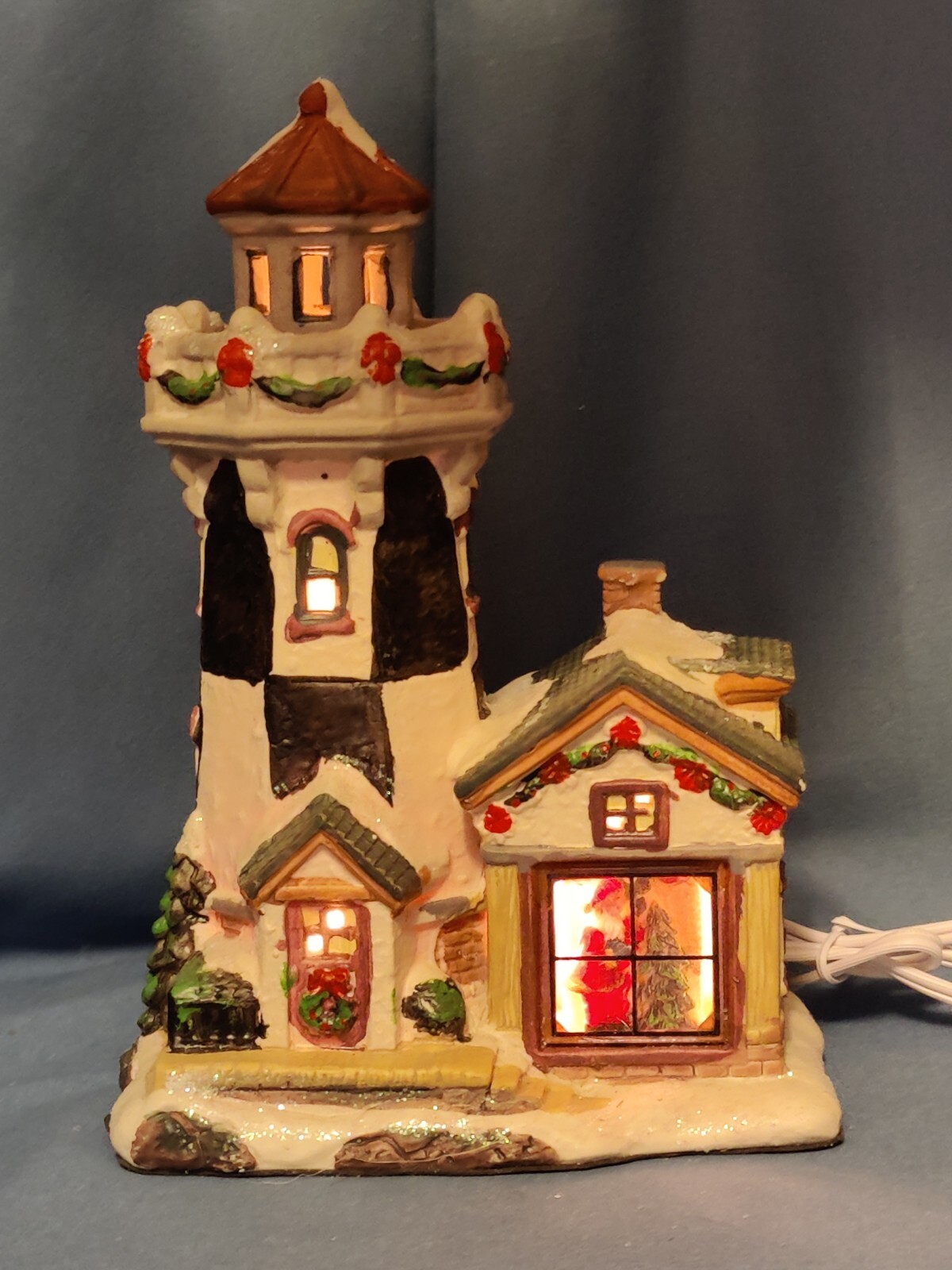 Victoria Falls Porcelain Lighted Lighthouse 7″ Tall Collector Series 6