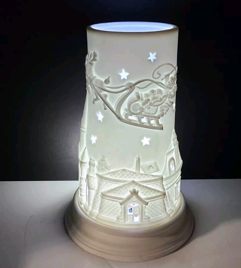 Department 56 Winter Silhouette Nights White Porcelain Candle Cylinder
