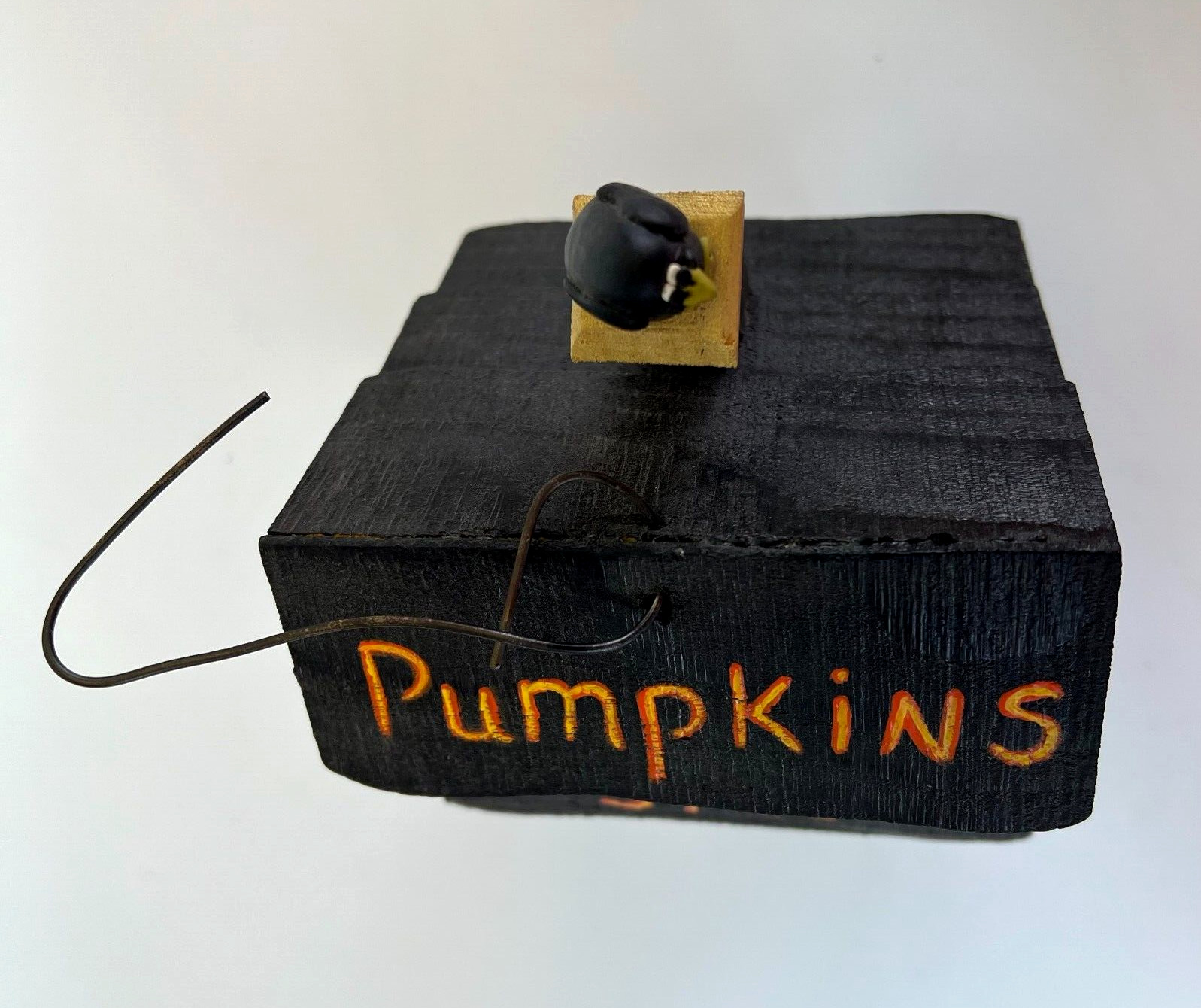 Halloween Bird House Handmade Painted Skeletons Ghosts Spiders Pumpkins 1995