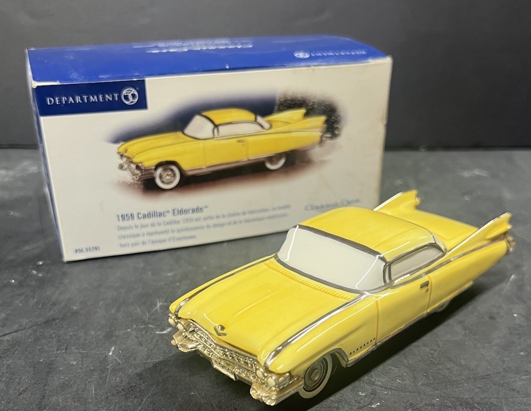 Dept 56 Snow Village Classic Cars 1959 Yellow Cadillac Eldorado Retired *READ!