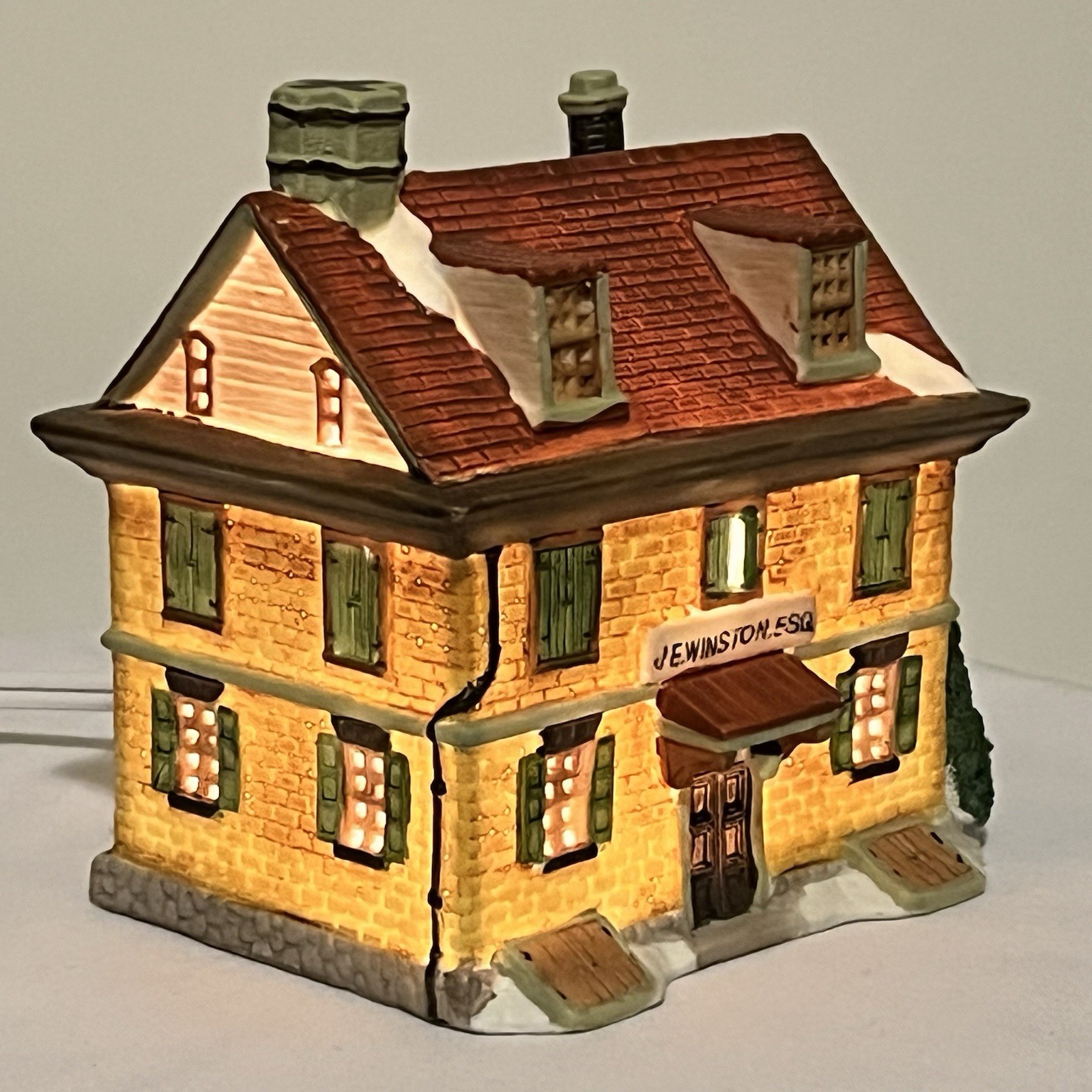 Lemax Dickensvale J.E. Winston, Esq Christmas Holiday Lighted Village House 1993