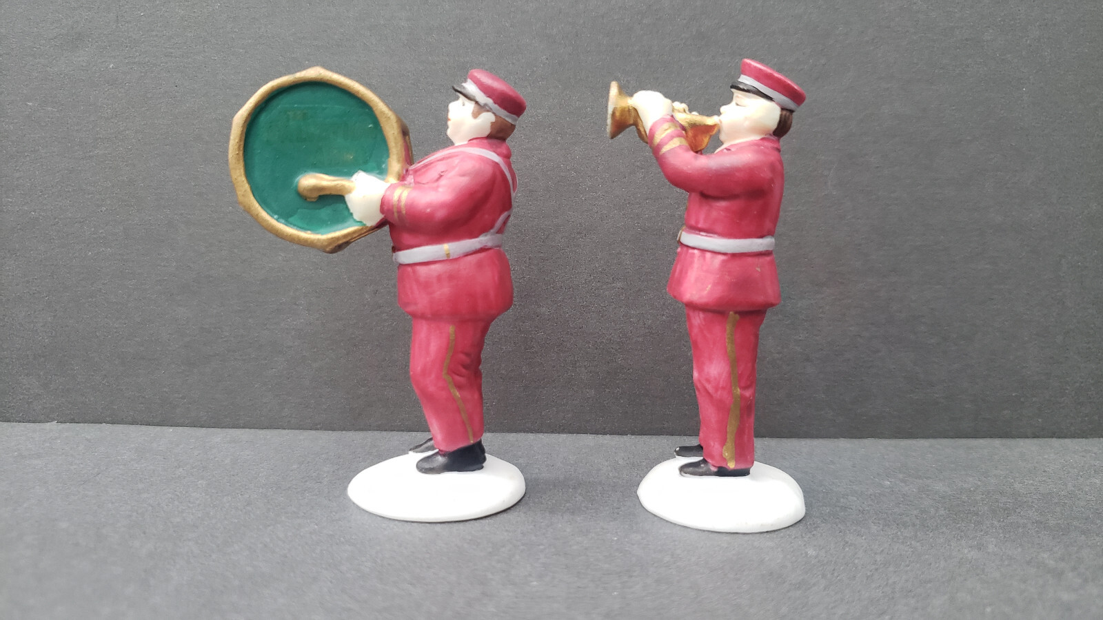 Dept. 56 Salvation Army Band Figurines Drummer Horn Tuba 59854 Incomplete *READ*