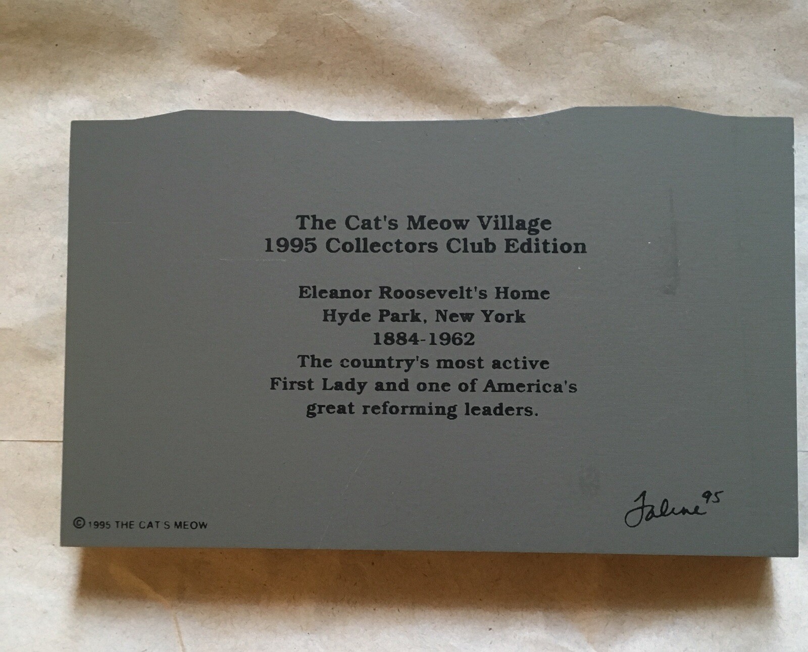 1995 Cat’s Meow Village Collectors Club ELEANOR ROOSEVELT’S HOME NY 11 of 23