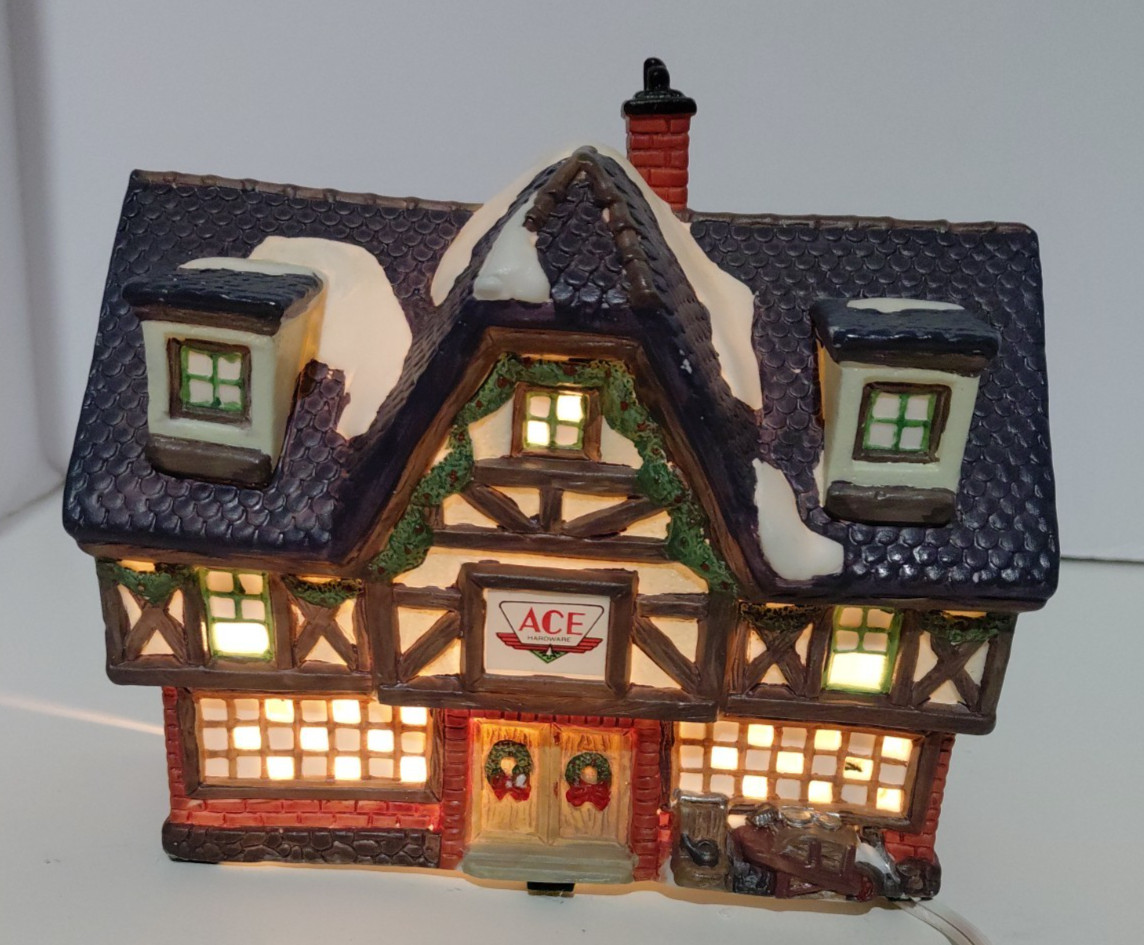 Vintage 1990s Dickens Keepsake 1993 Ace Hardware Lighted Christmas House Decor