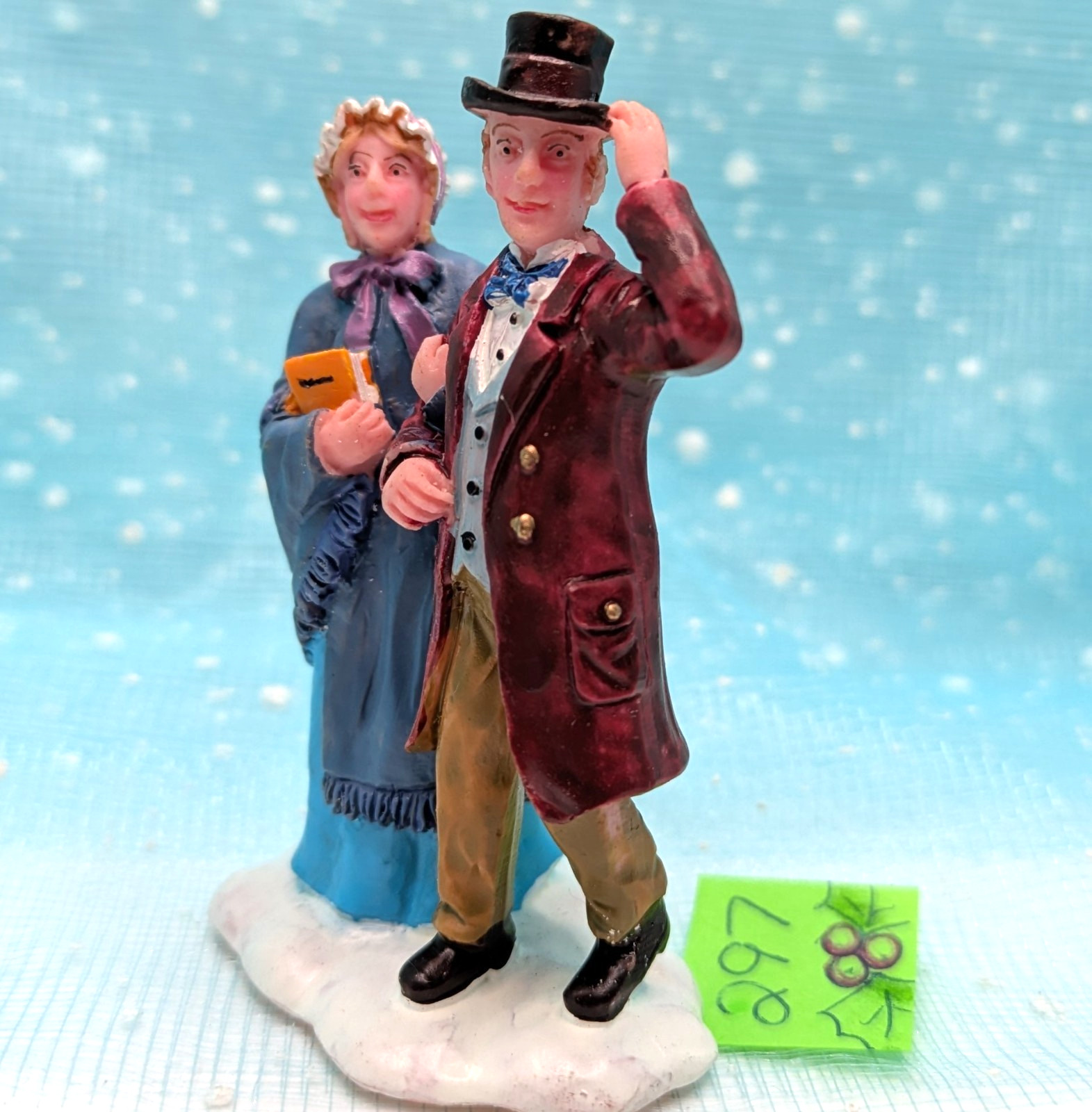 Lemax Victorian Couple Lady Gentleman Christmas Village Figurine NO BOX INV297