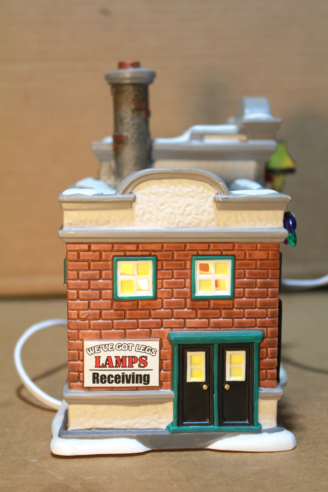 Department 56 A Christmas Story Leg Lamp Factory w/ light Works *READ*