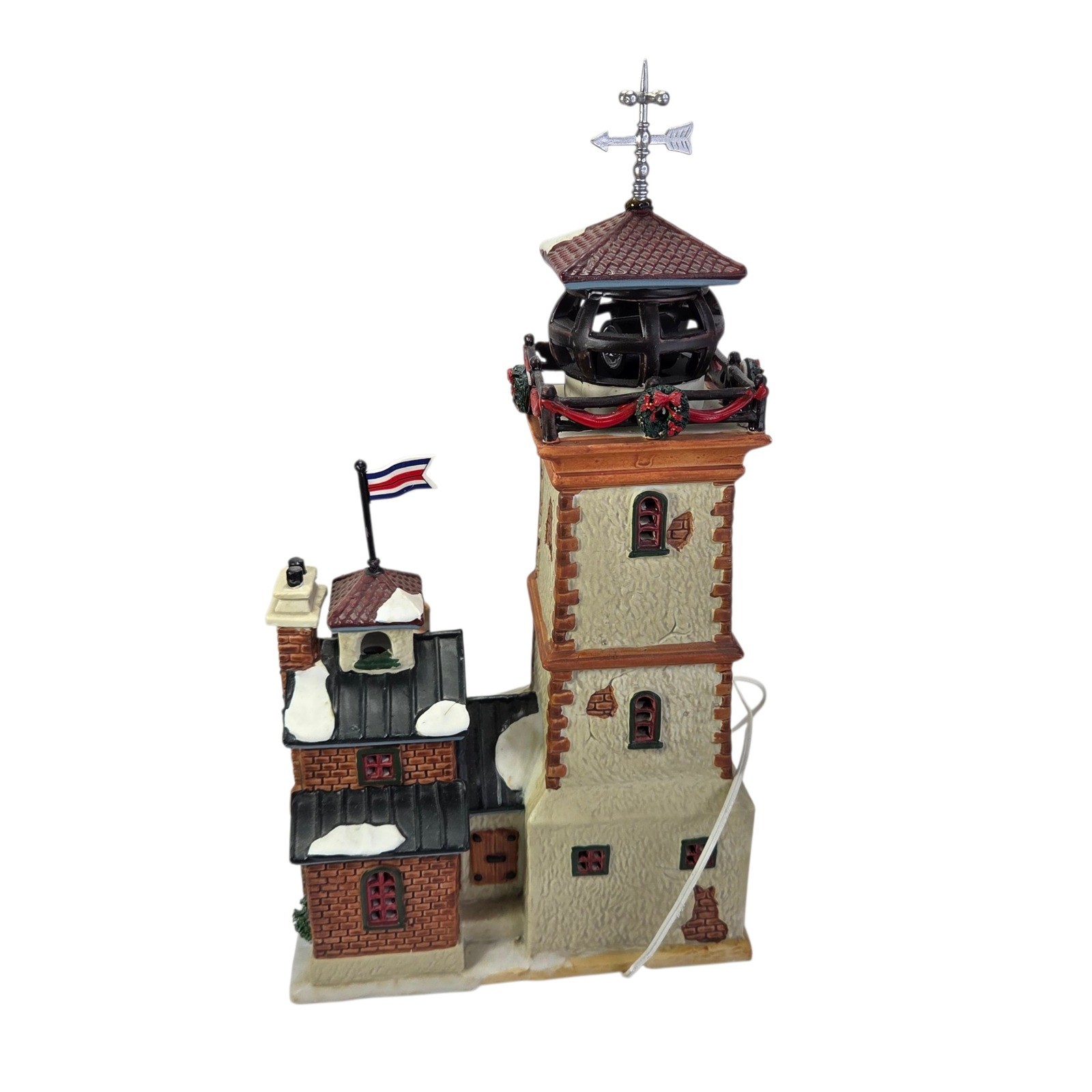 Lemax Maritime Lighthouse Museum Christmas Village Rotating Light Nautical Video