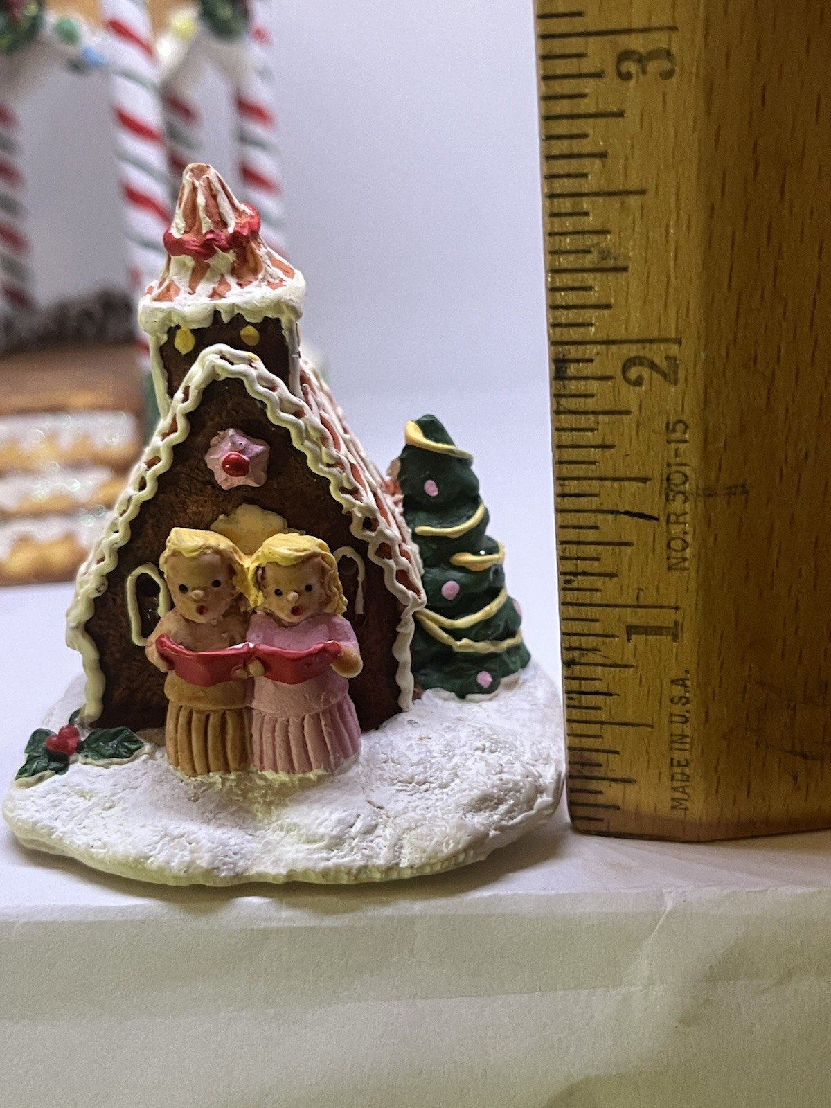 christmas decorations ceramic gingerbread gazebo & house w carolers