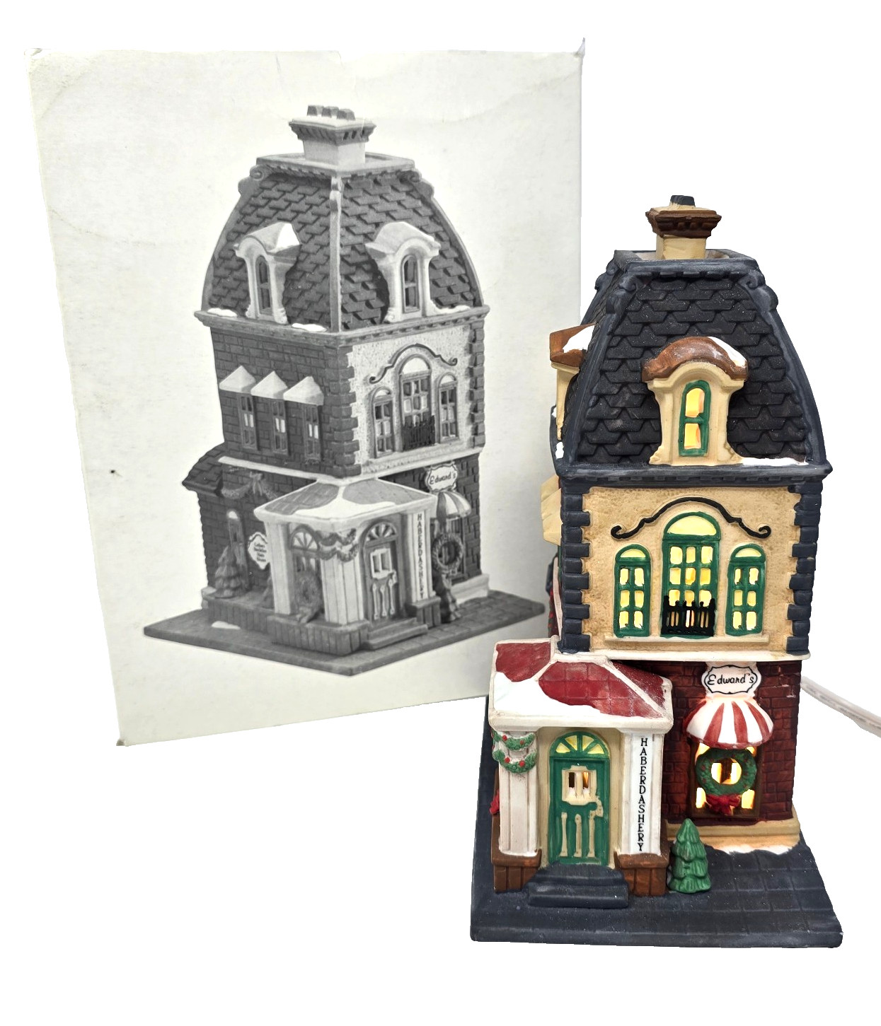 Dept 56 Christmas in the City Haberdashery Edward’s Men’s Clothing Store