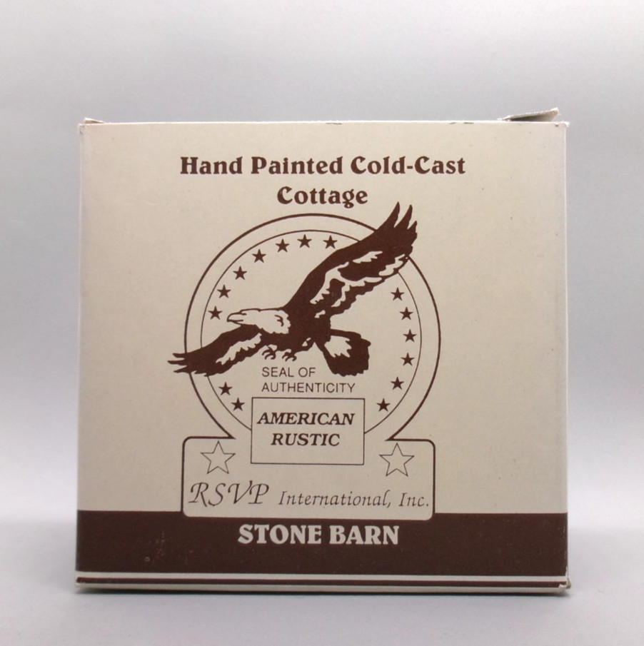 Vintage RSVP Stone Barn American Rustic Series Country Christmas Cottage 1989