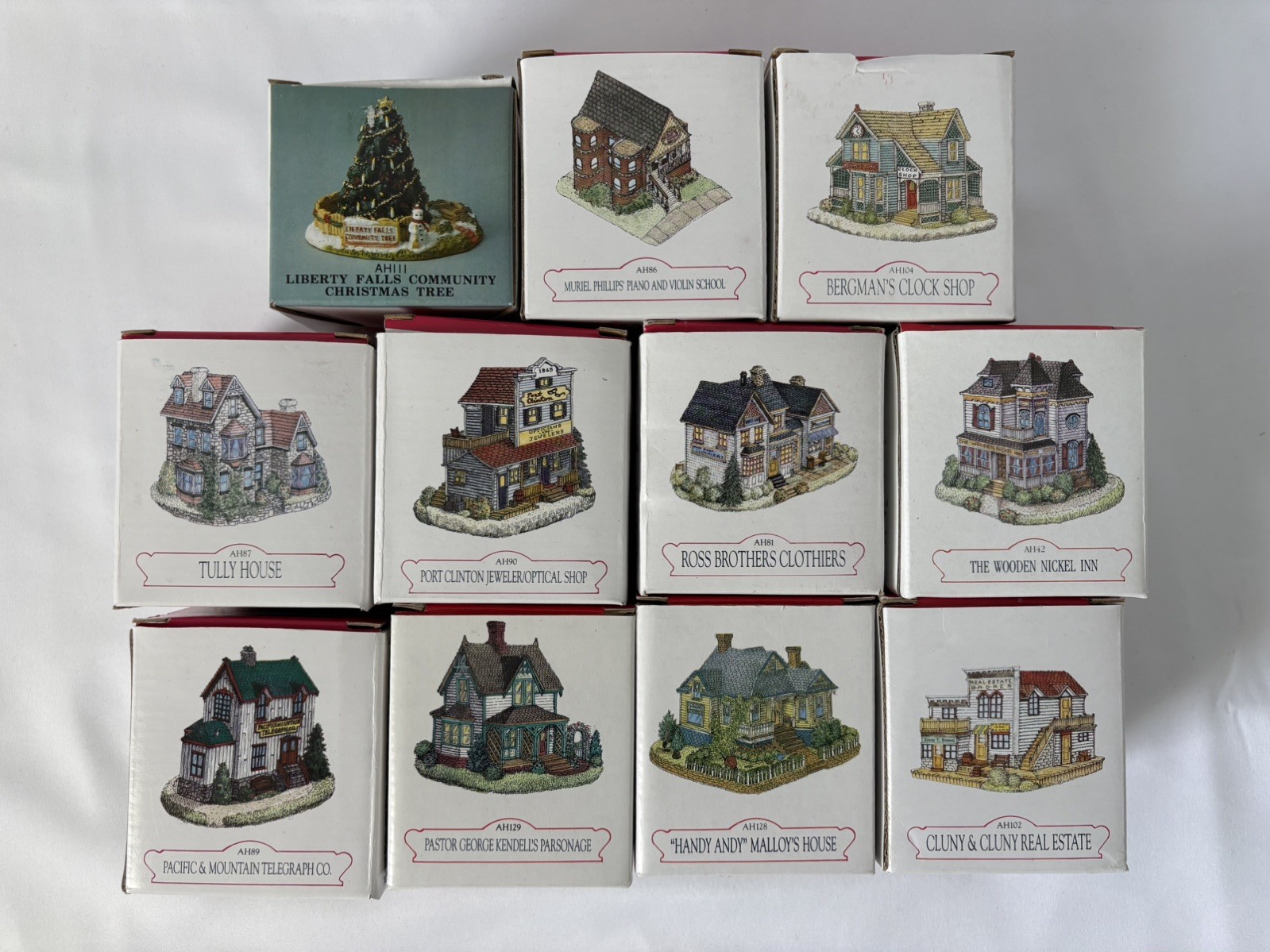 Liberty Falls Americana Collection Lot of 11 Mint Condition in Original Boxes