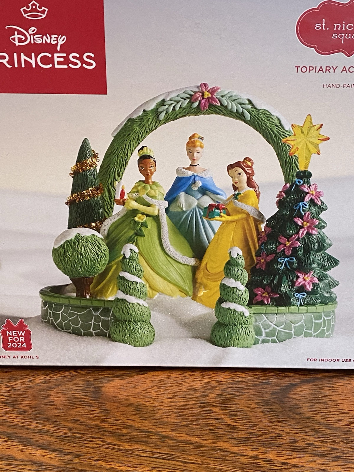 St. Nicholas Square Village Disney Princess Topiary Accessory Hand-Painted
