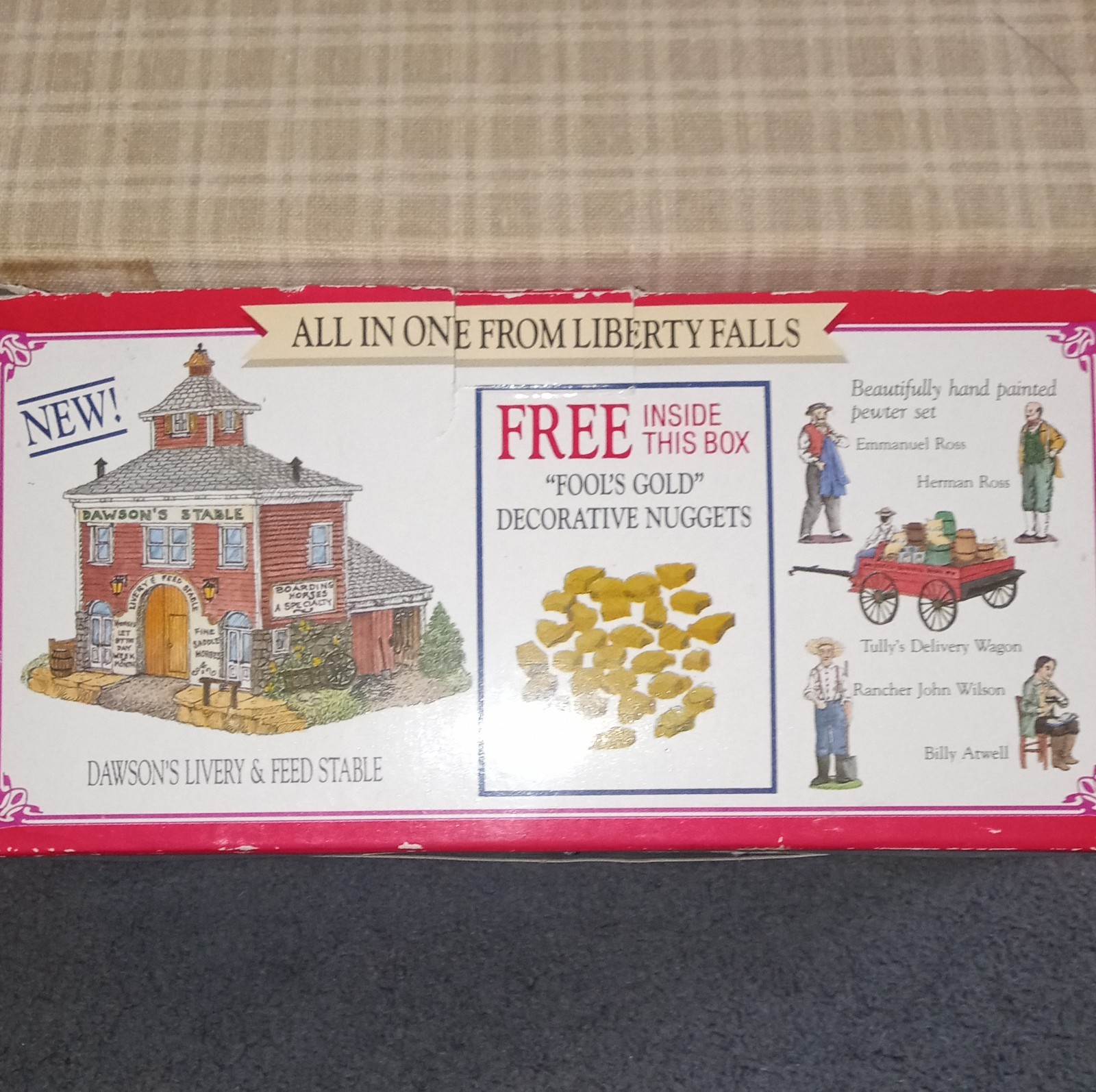 Liberty Falls Dawson’s Livery & Feed Stable 1998 Pewter Hand Painted Gold Rush