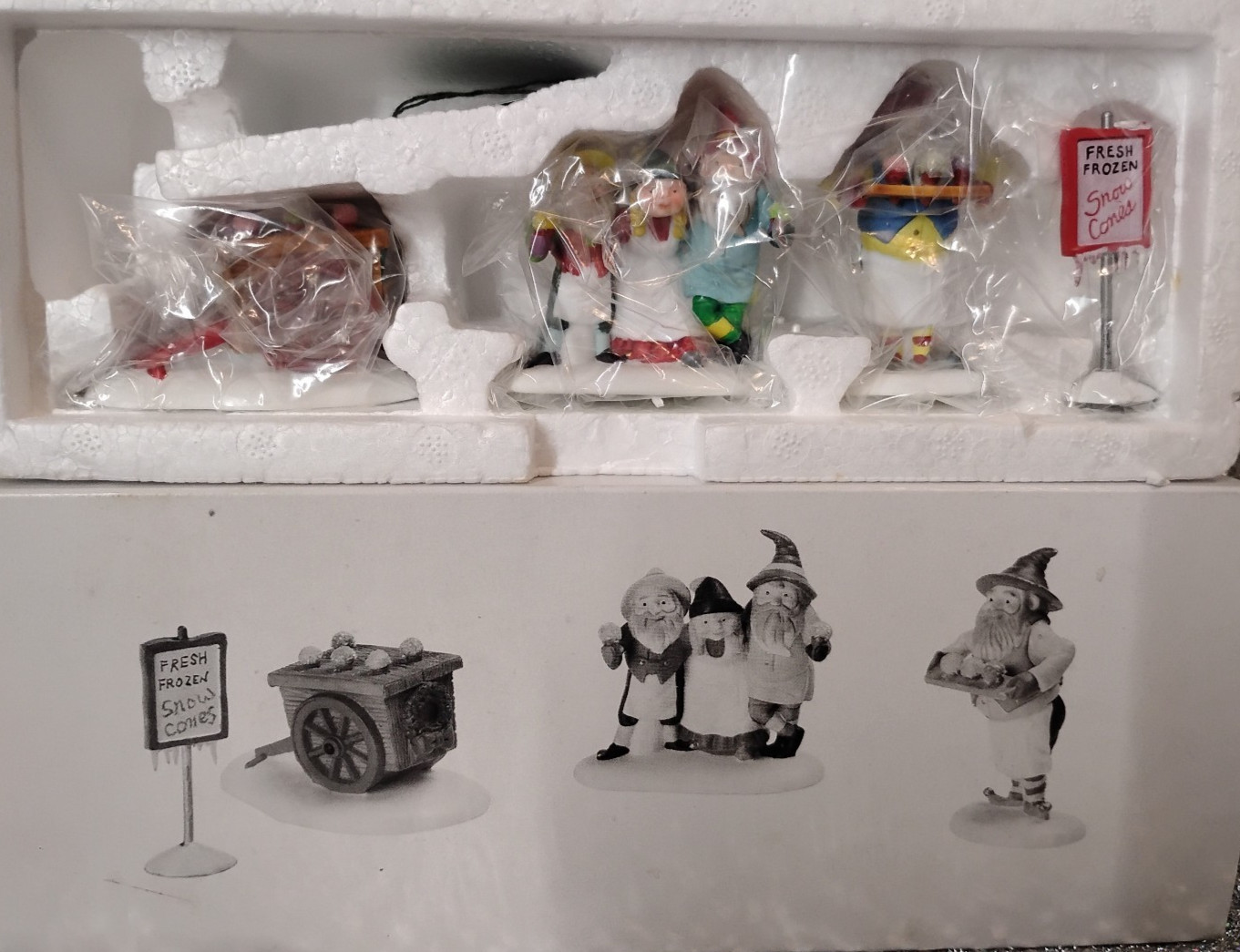 Dept 56 Snow Cone Elves Heritage Village Collection Set Of Four # 5637-5 Retired