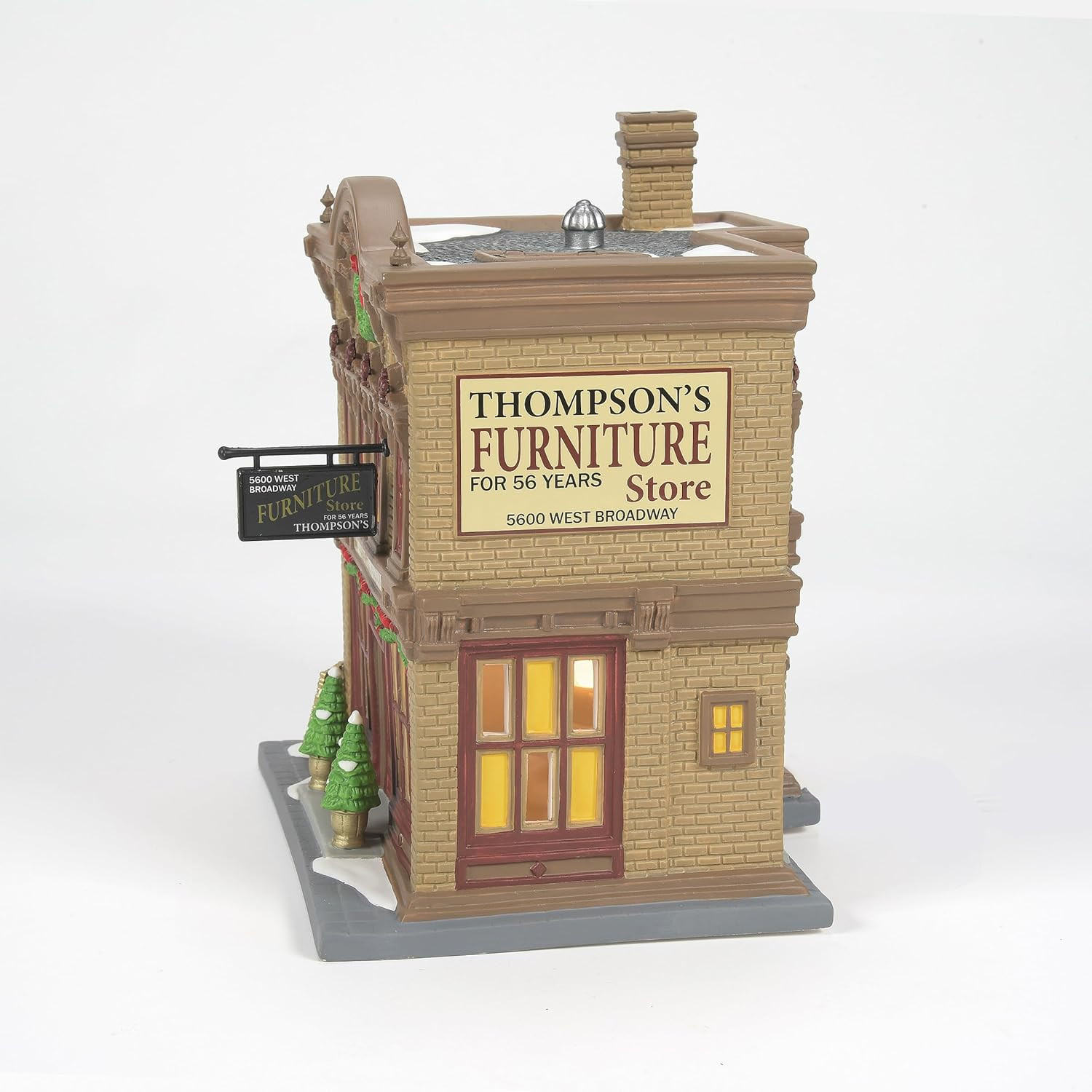 Christmas in the City Thompson’S Furniture Lit Building, 7.32 Inch, Multicolor