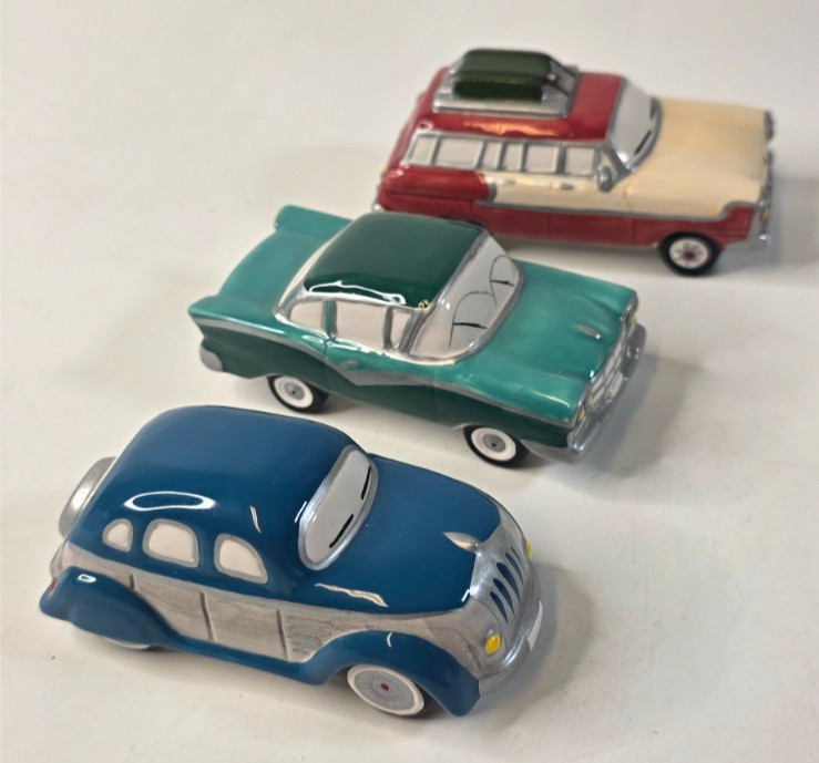 Dept 56 Snow Village 1993 Classic Cars Set Of 3 #5457-7 Original Boxes – NOS