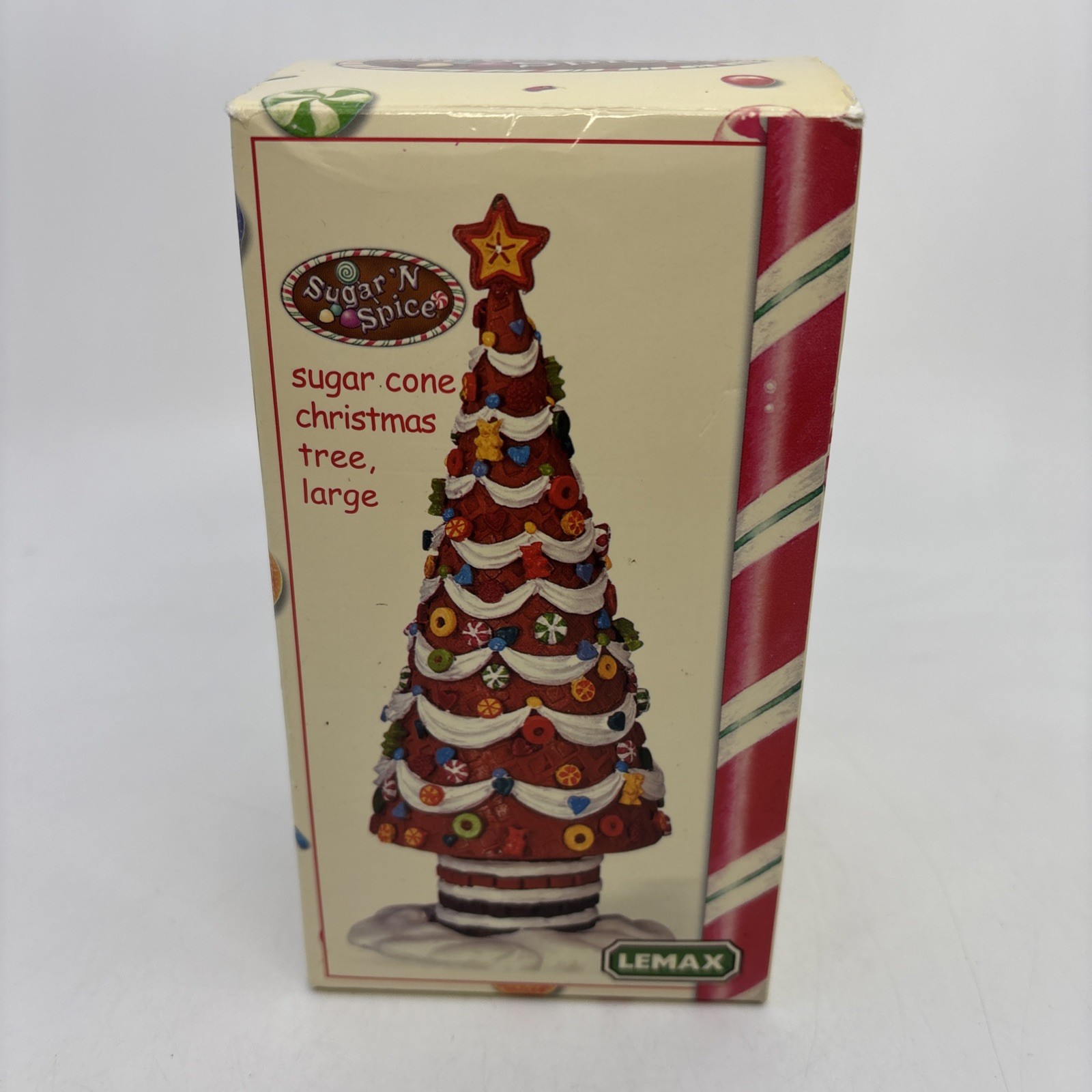 Lemax Sugar & Spice Cone Christmas Tree Large, Retired w/Box EUC++ FREE SHIP!!