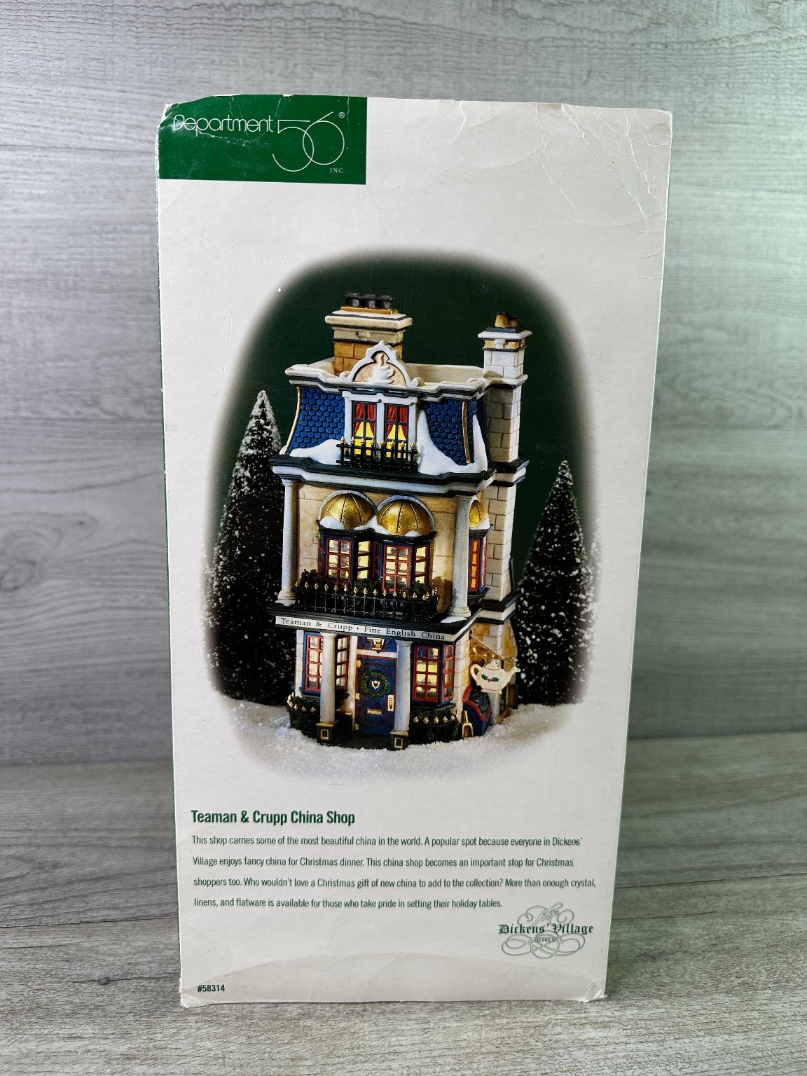 Department 56 Teaman & Crupp China Shop Christmas Dickens Village Lighted 1998