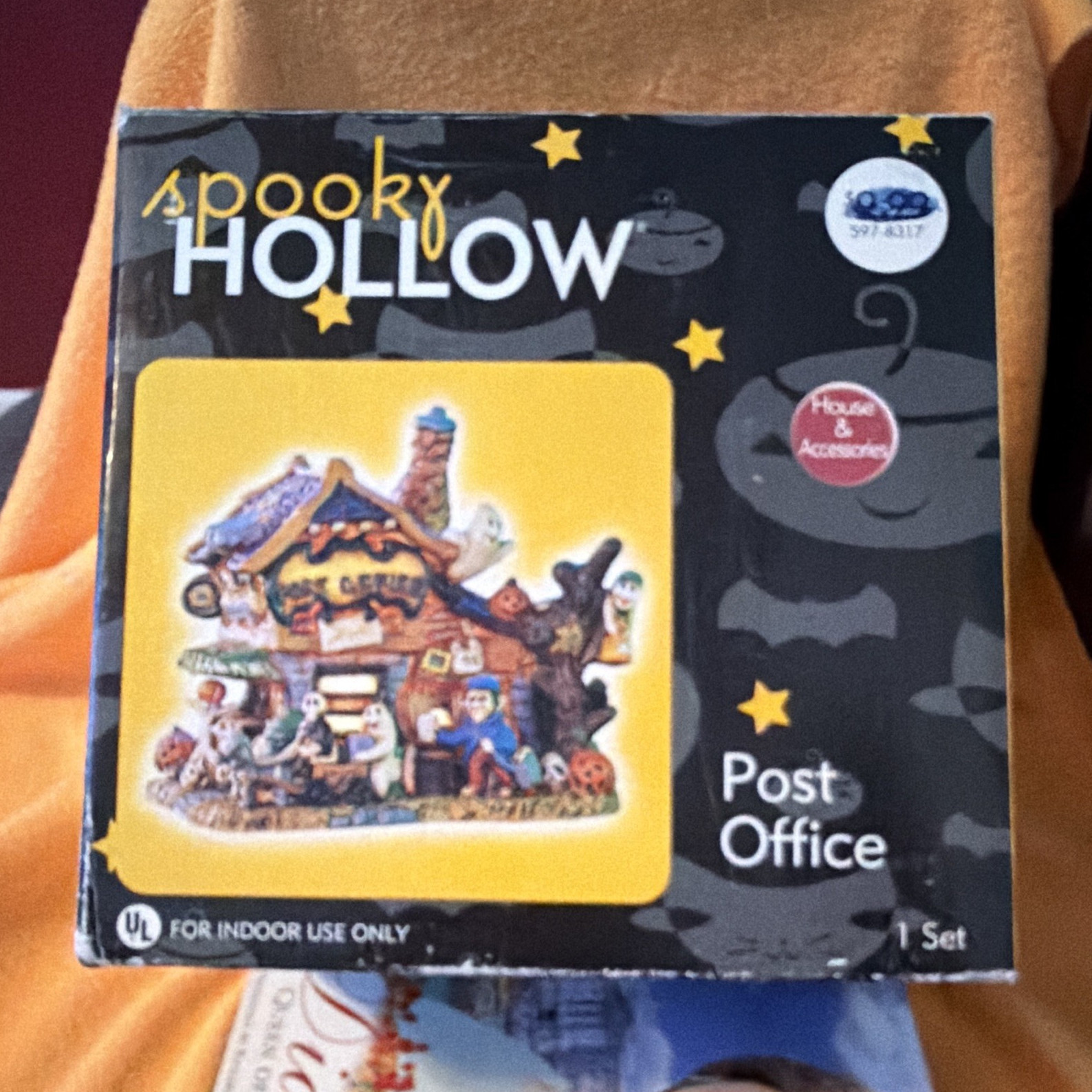 Spooky Hollow Post Office Halloween Village House 1997 Ceramic Painted Boxed