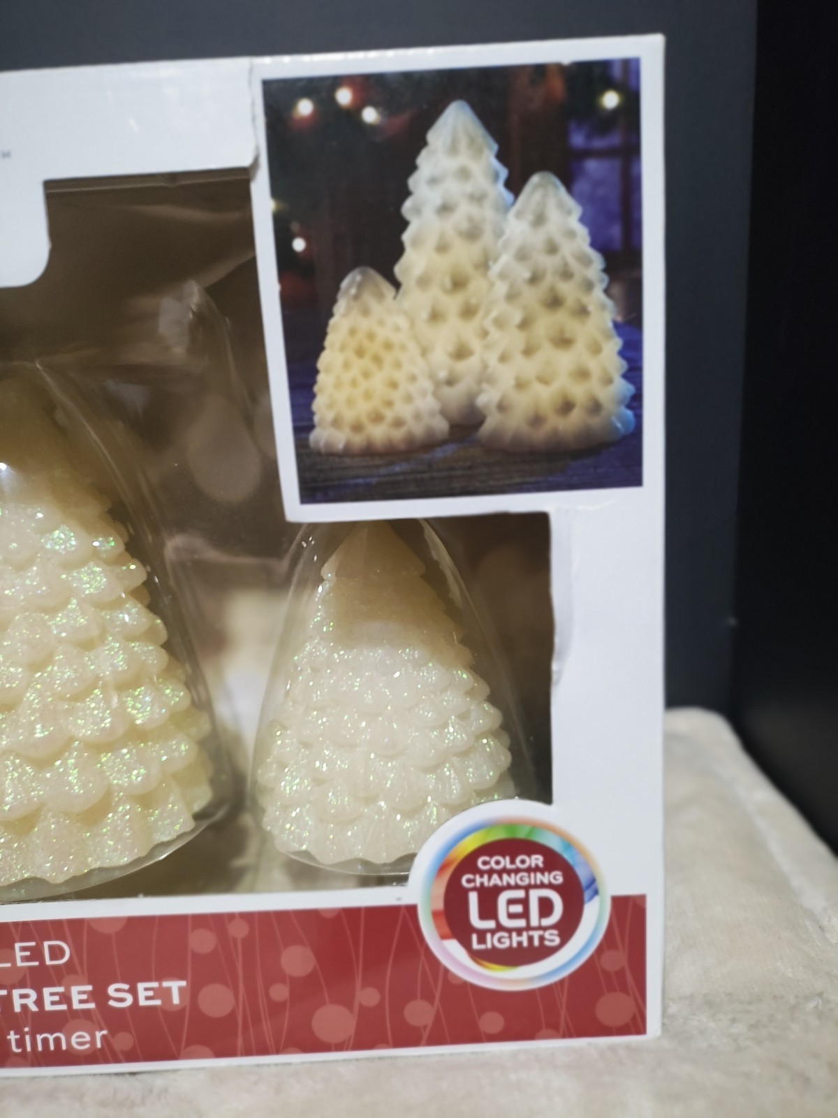 ORDER Home Collection 3-Piece LED Christmas Tree Set w/Daily Timer NEW