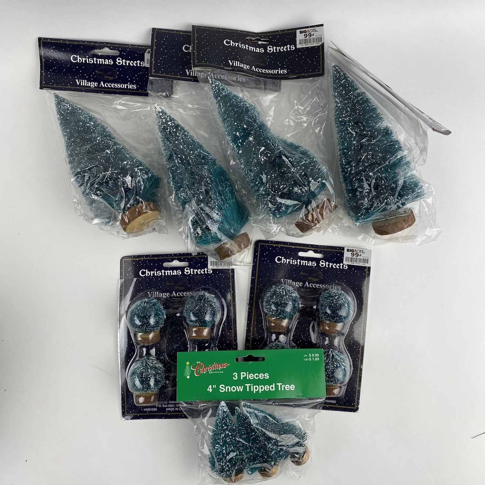 Lot of Christmas Pine Trees Village Accessories Shrubs Bottle Brush Unused
