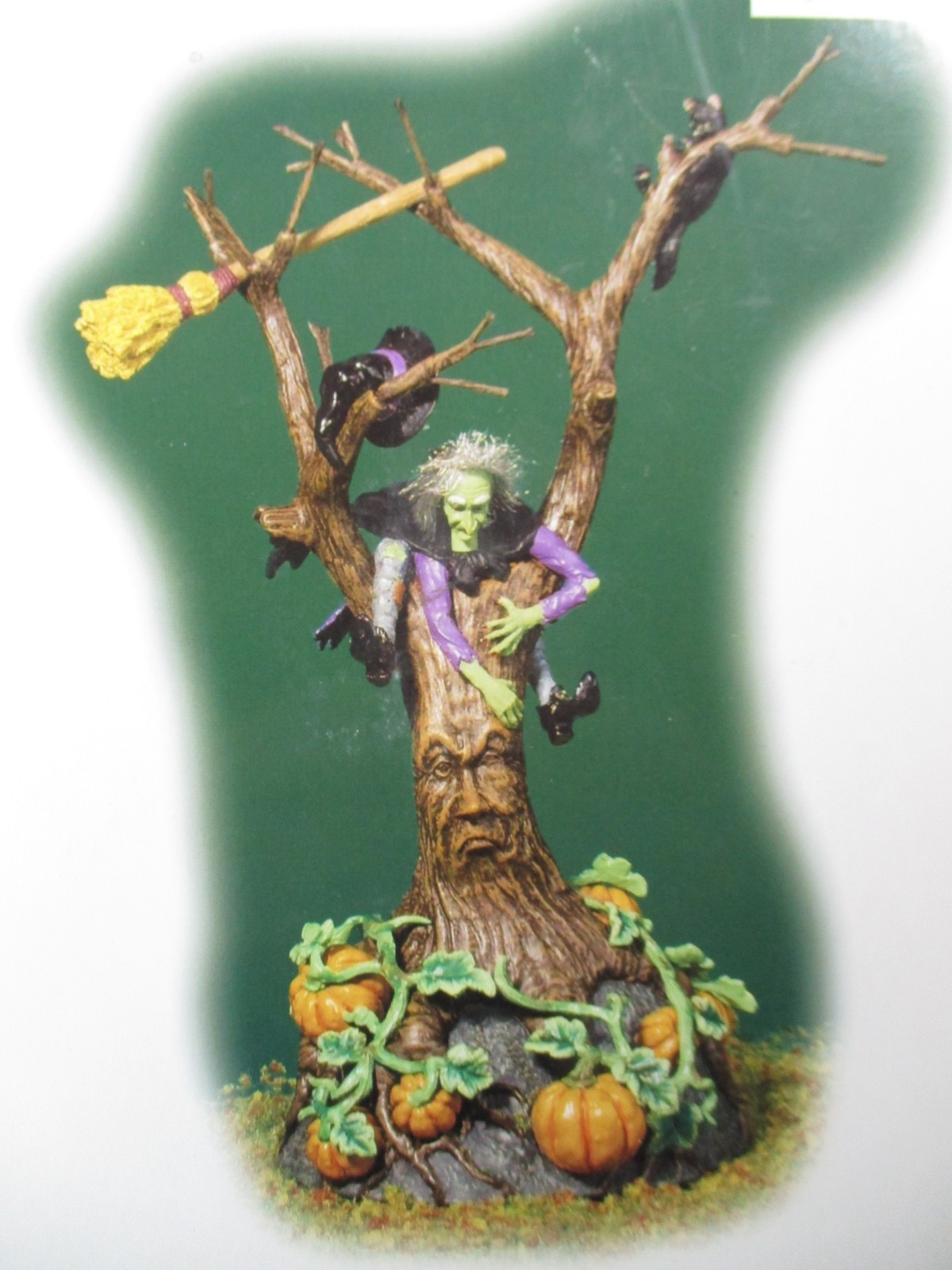 Halloween Dept 56 Village Accessories Witch Crash -Working- Batteries NOT incl.