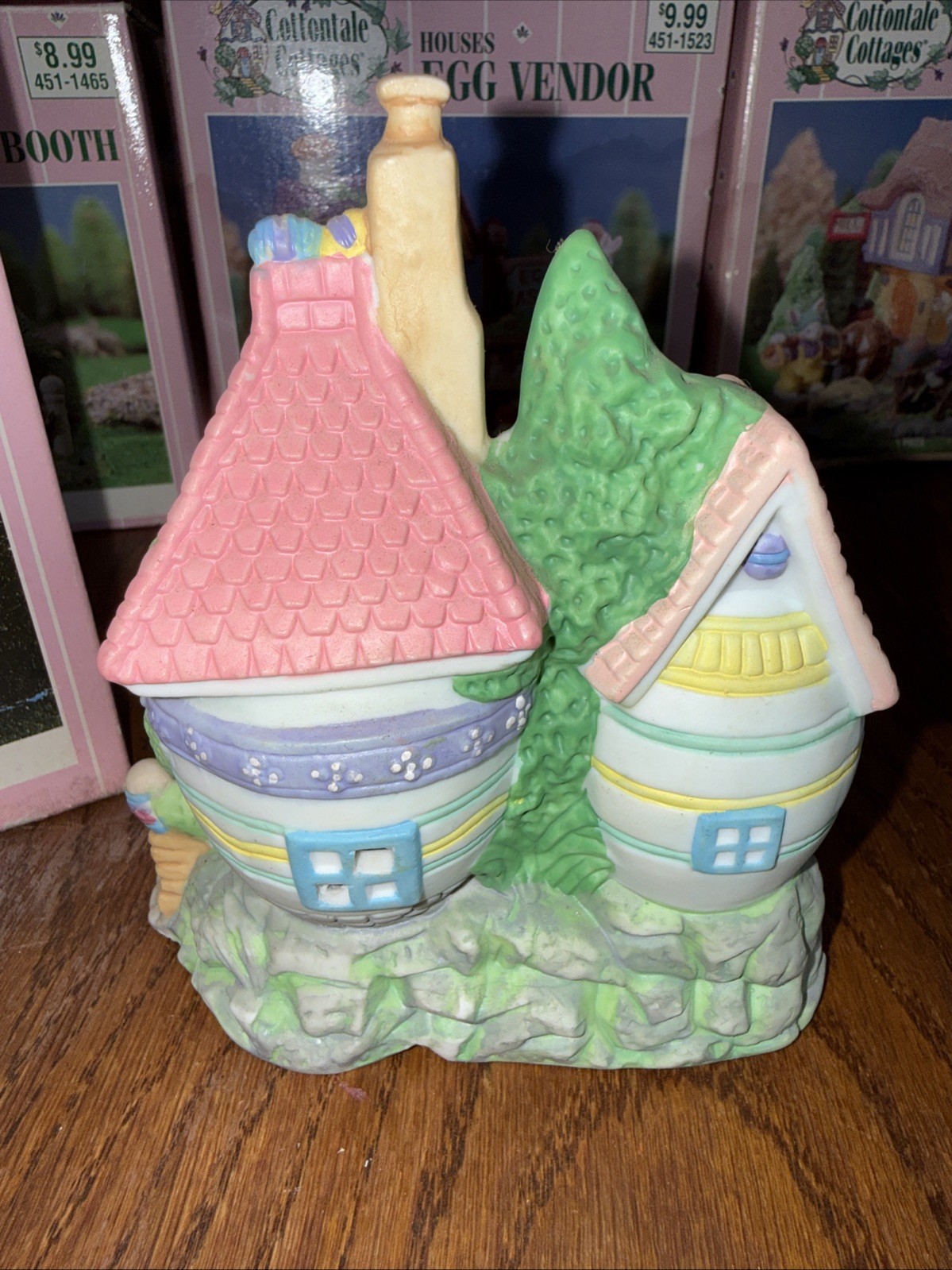 Cottontale Cottages Riverside Inn Easter Village House Hand-Painted Porcelain
