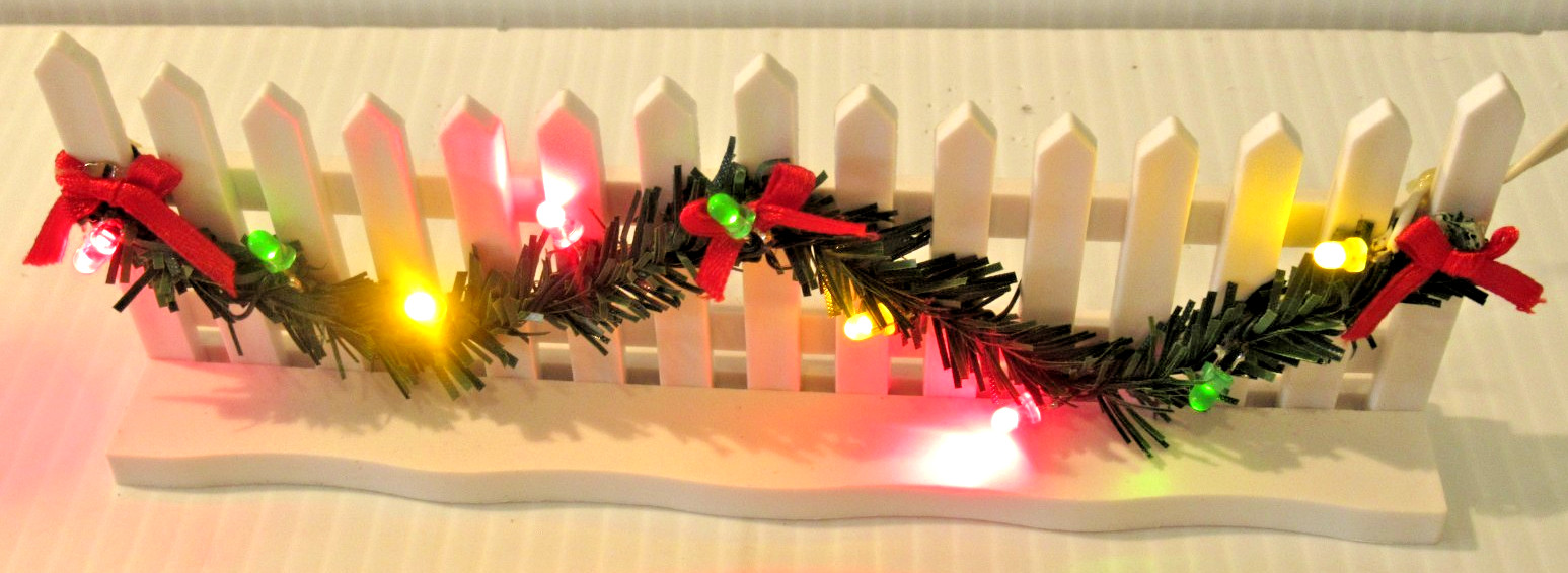 HOLIDAY TIME “LED PICKET FENCE” ~ *** LED LIGHTS / BATTERY OPERATED ***