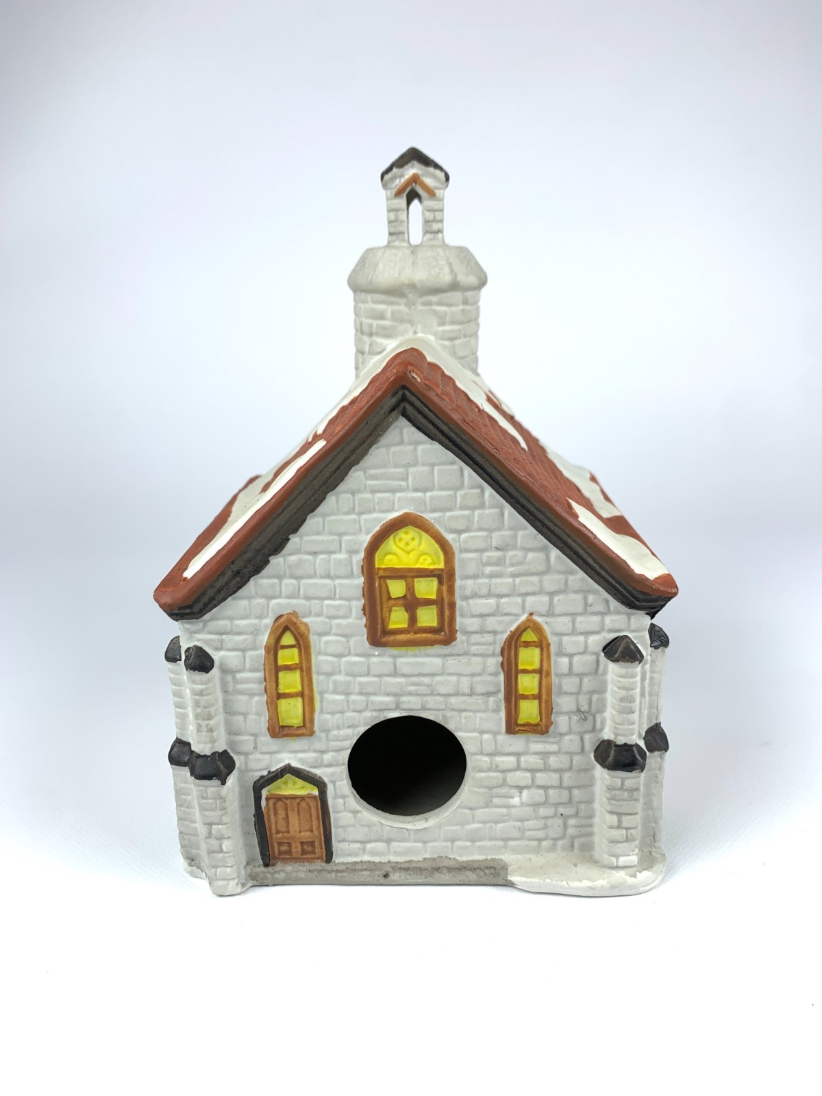 VTG Lemax Christmas Church Decoration Porcelain Cottage Holiday Display