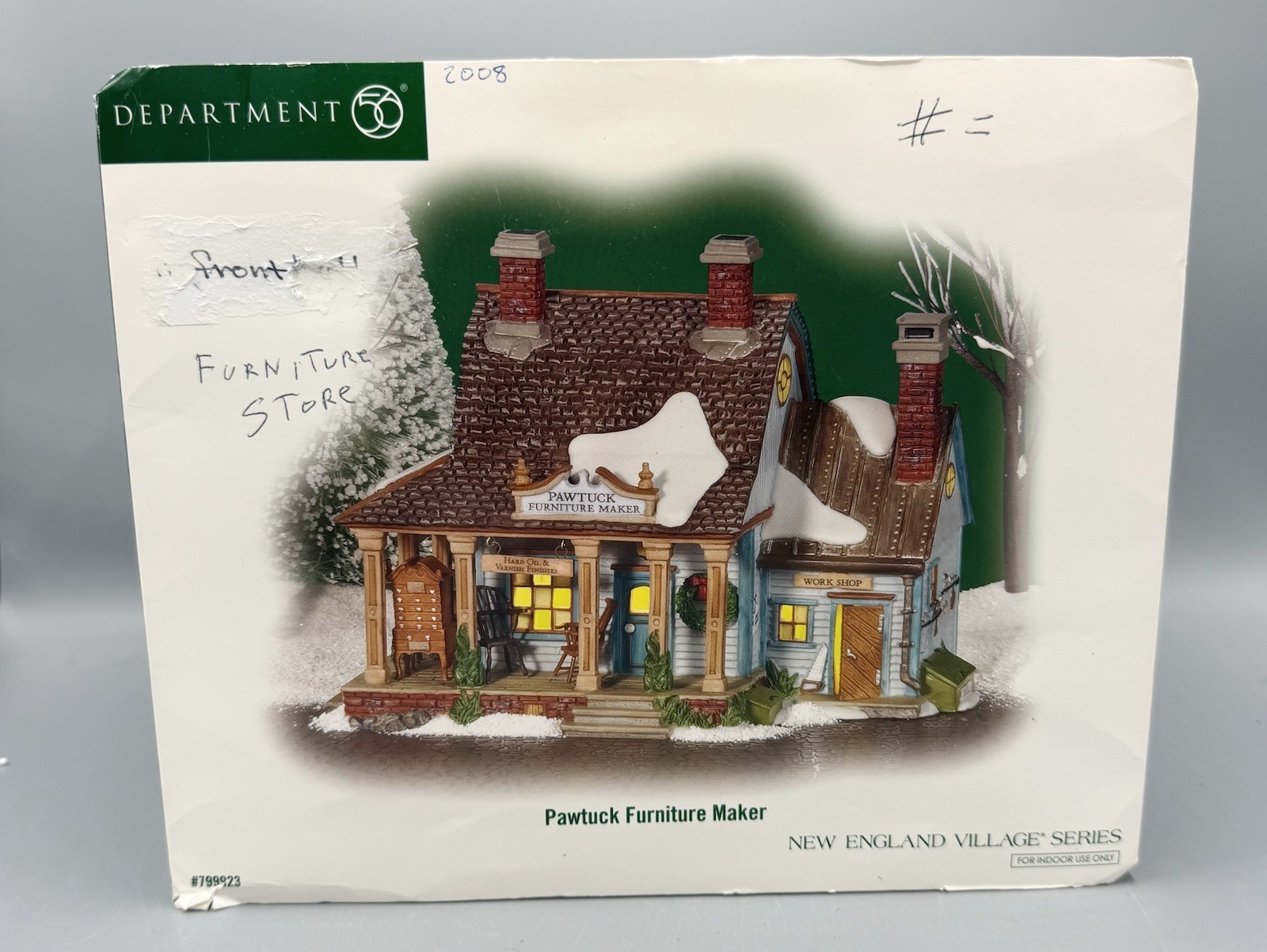 Dept 56 “Pawtuck Furniture Maker” New England CHIPPED