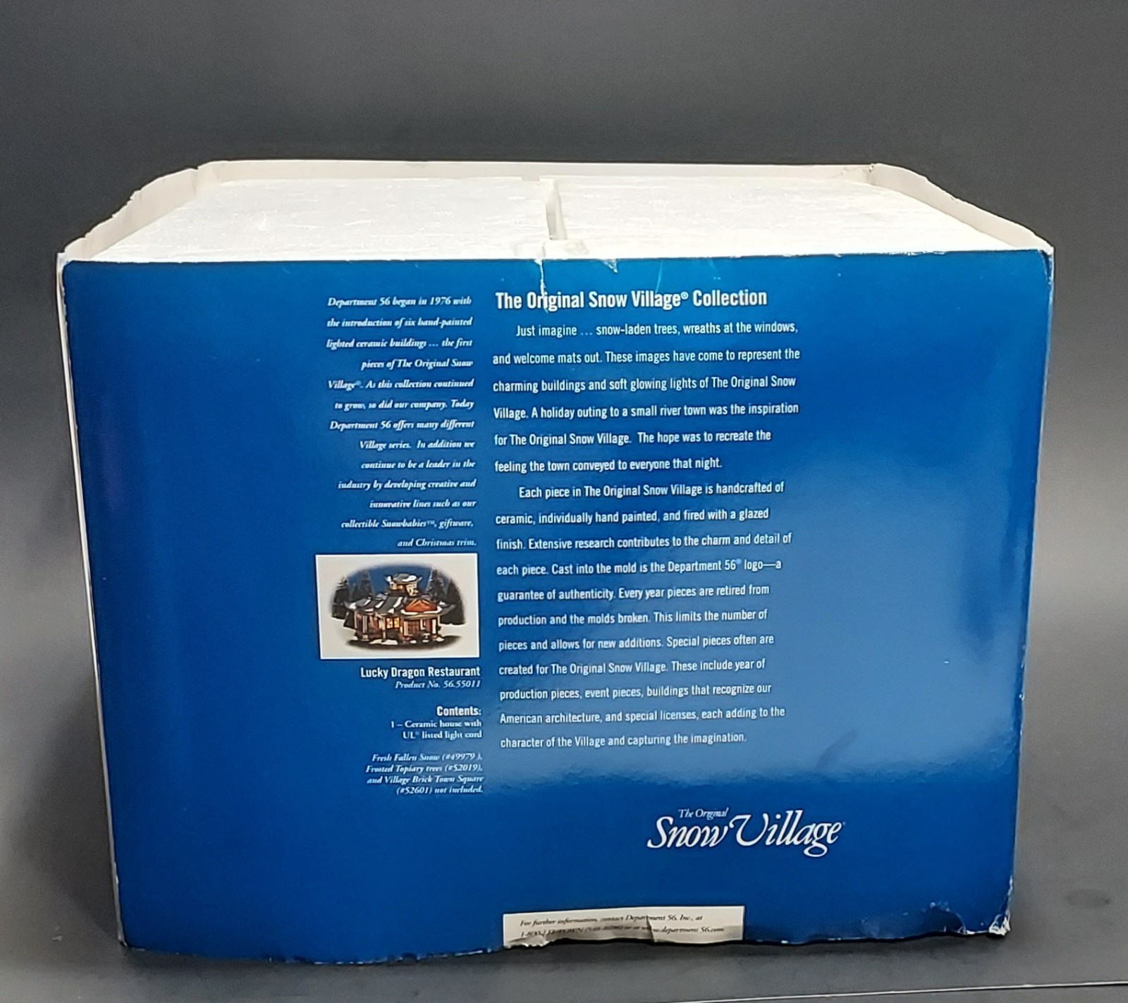 Dept 56 Snow Village Lucky Dragon Restaurant – Excellent Condition