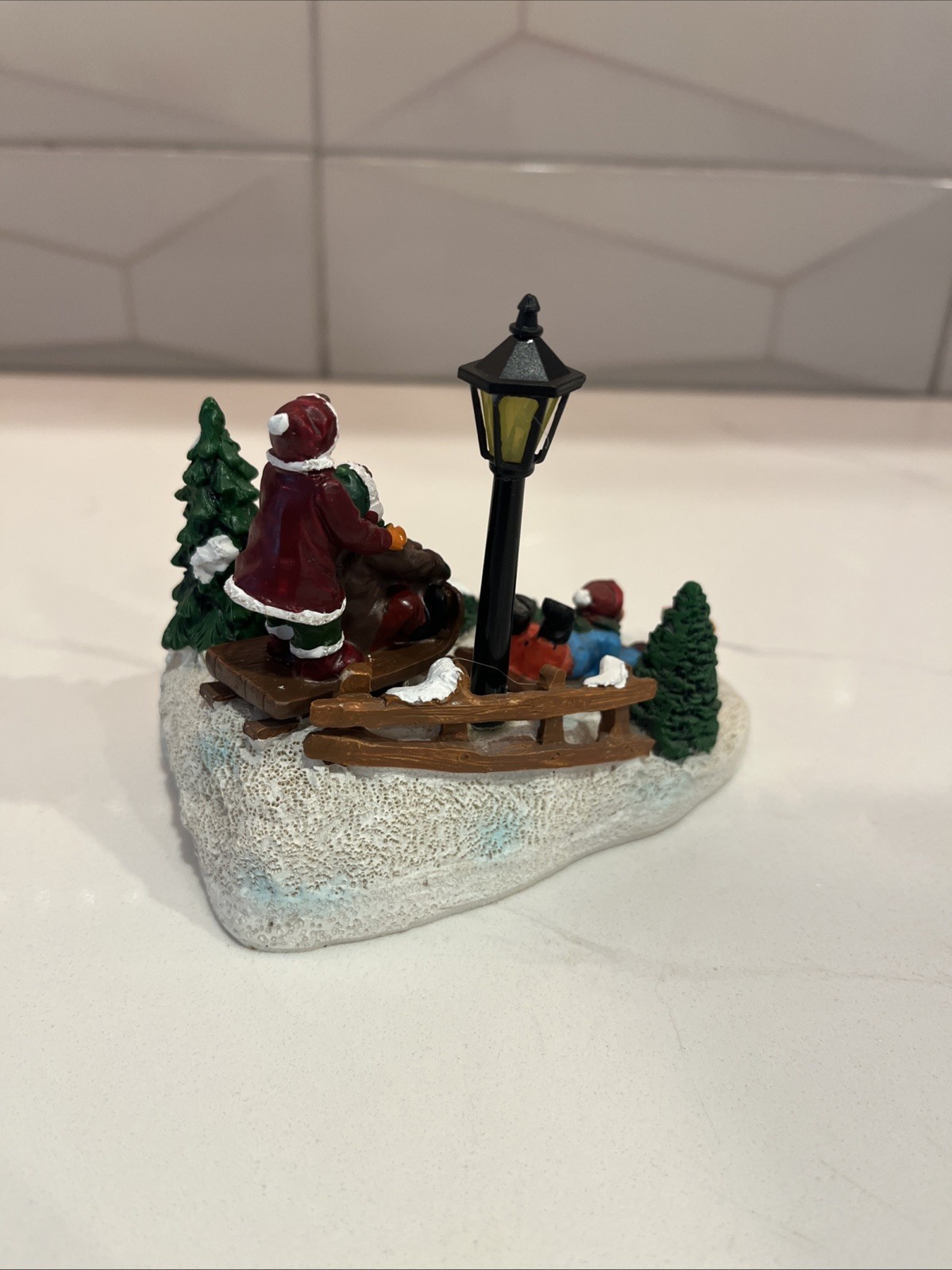 St. Nicholas Square Children Sledding with Box