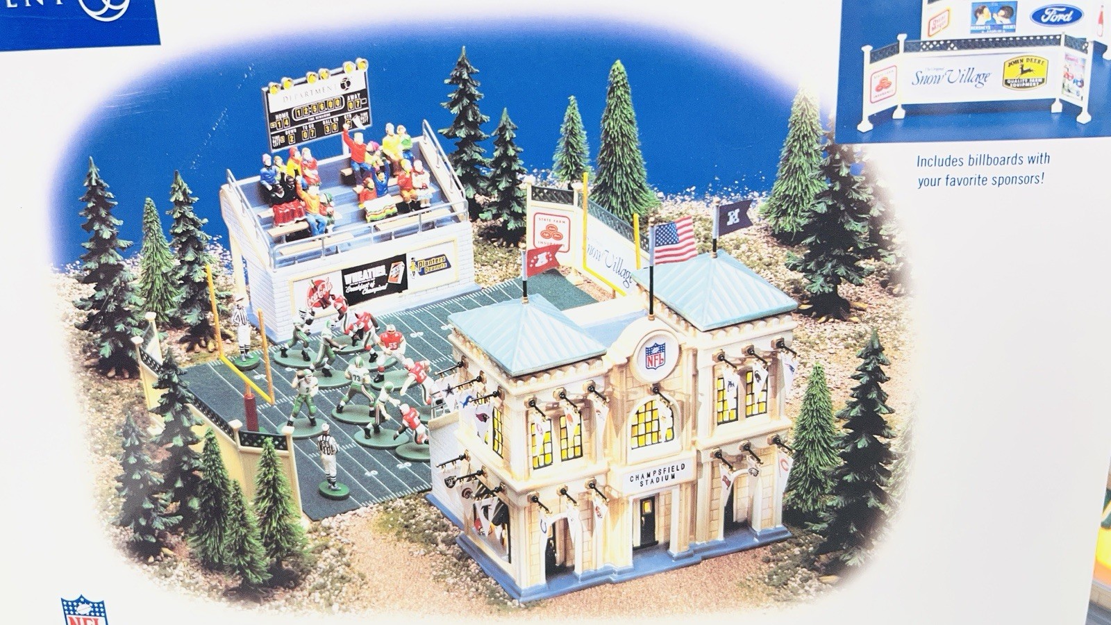 Dept 56 Snow Village “Champsfield Stadium” 55001 Retired 1999 Excellent READ !