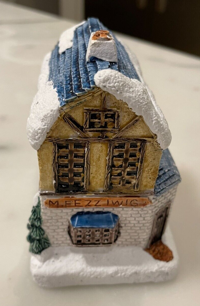 Vintage A Dickens Christmas Collection Fezziwig’s House 1990 Cold Cast by RSVP
