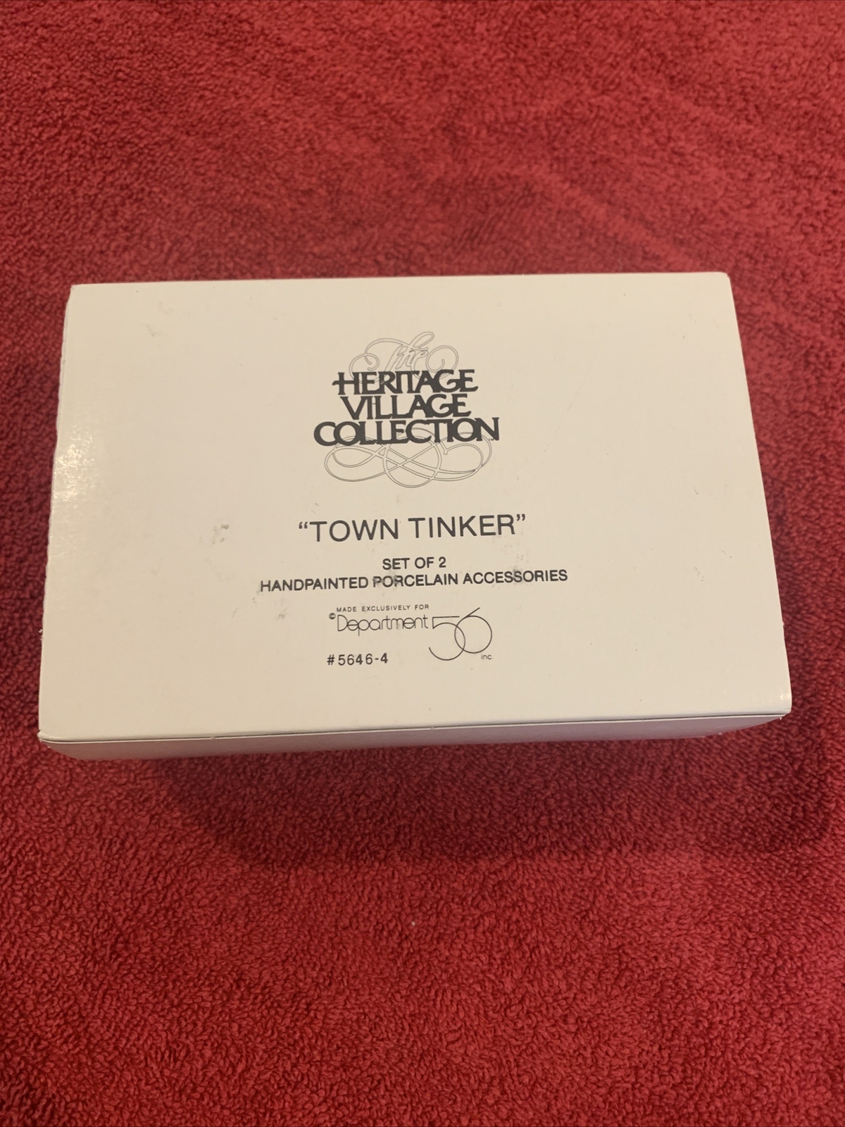 Dept 56 Heritage Village Town Tinker 5646-4 In Original Box