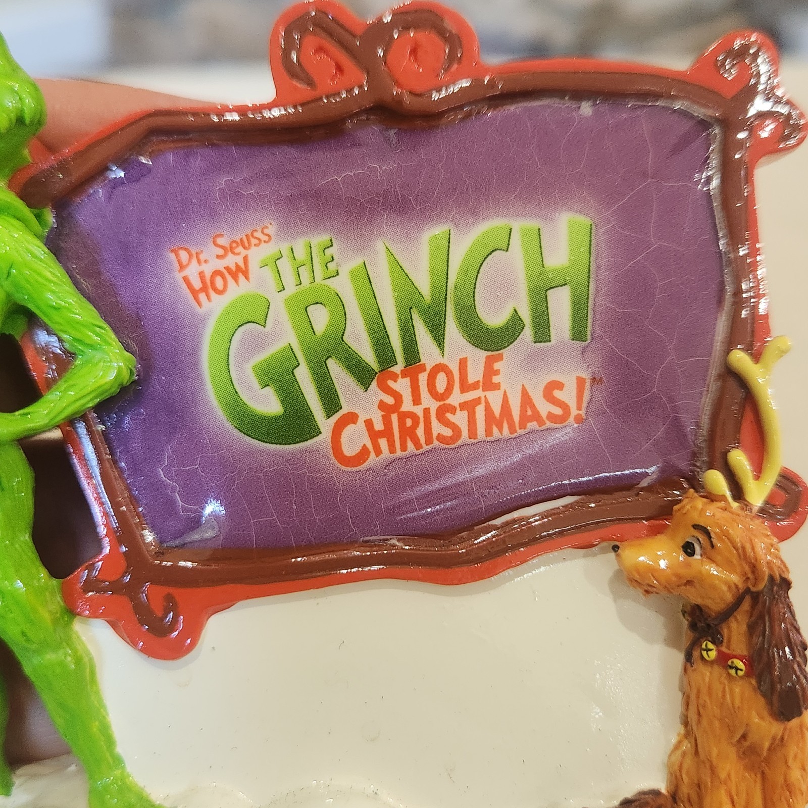 Vintage Dept. 56 Snow Village 3 pc Lighted Cinema Dr. Seuss Grinch