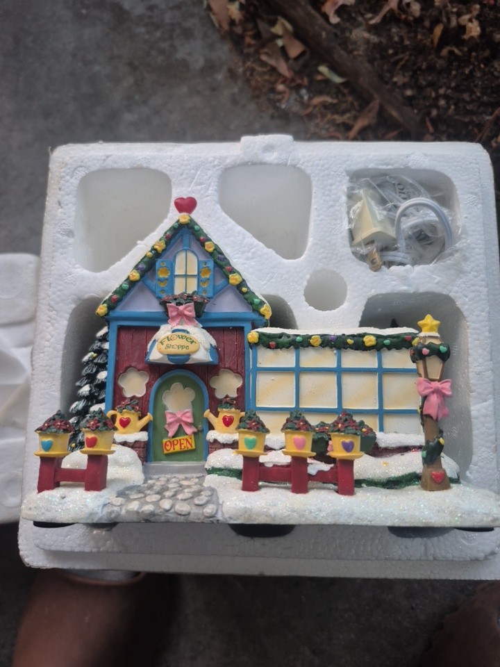 Hawthorne Care Bears Care-A-Lot Christmas Village Care-A-Lot Flower Shop Figure