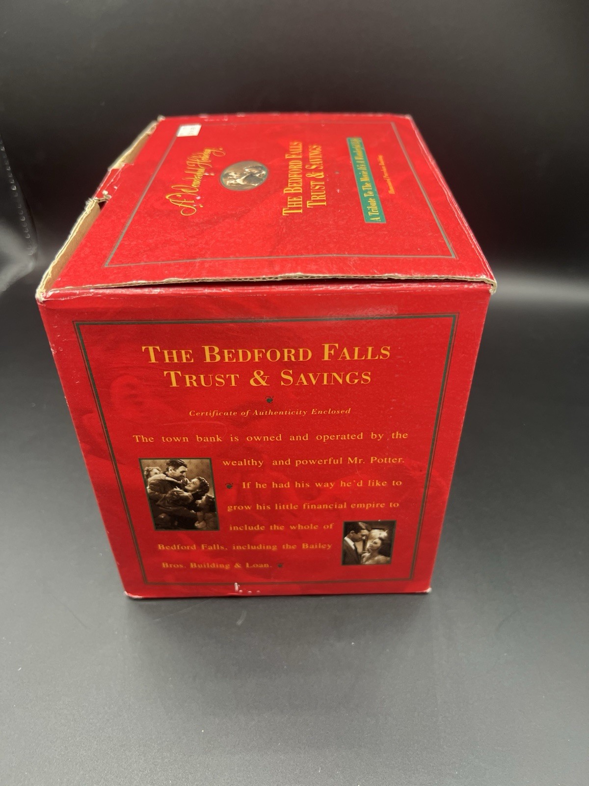 1997 Bedford Falls Trust & Savings It’s A Wonderful Life Village w Box Light