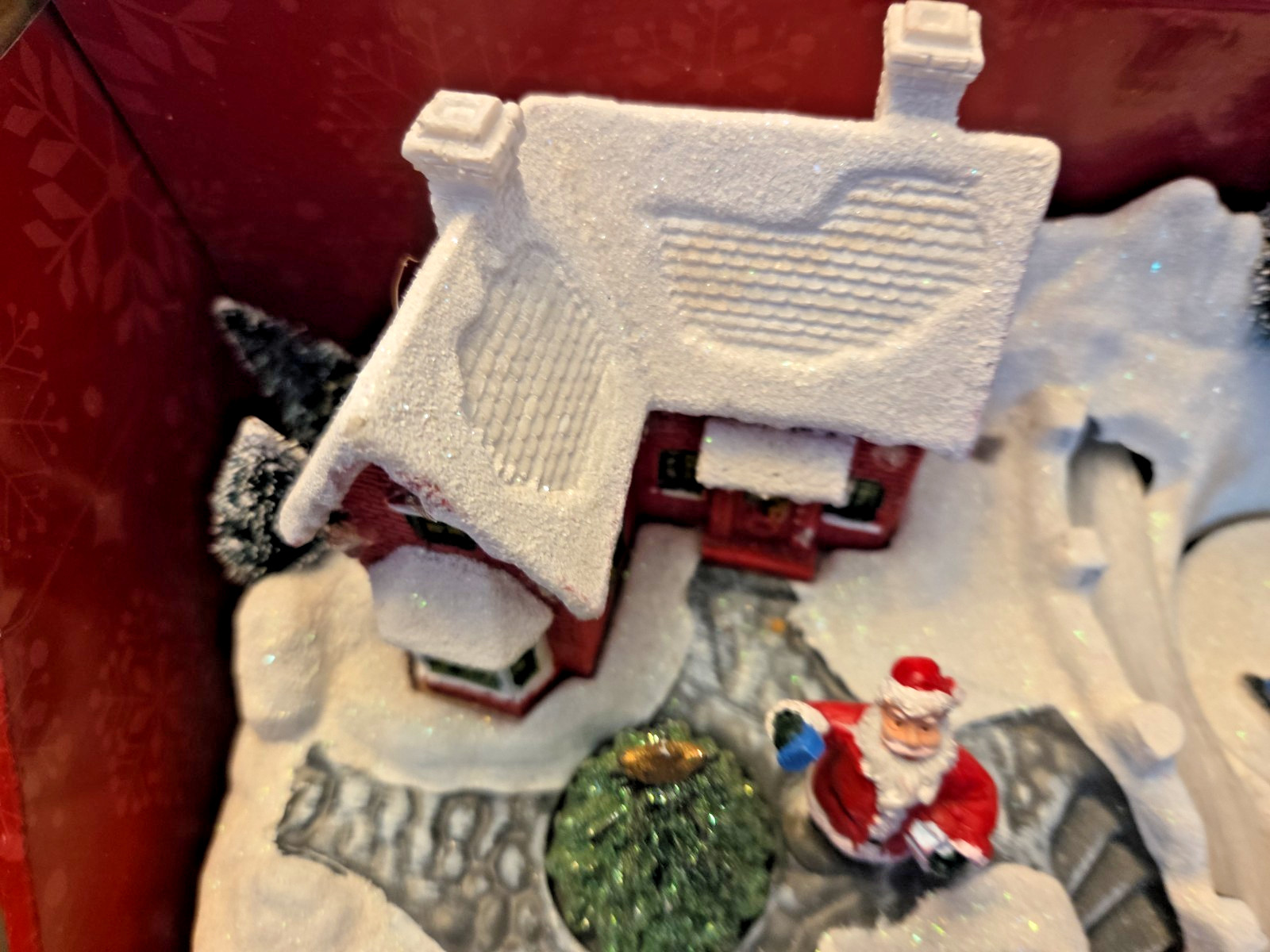 Animated Musical Christmas Santa’s Village Skaters Train Lights Works