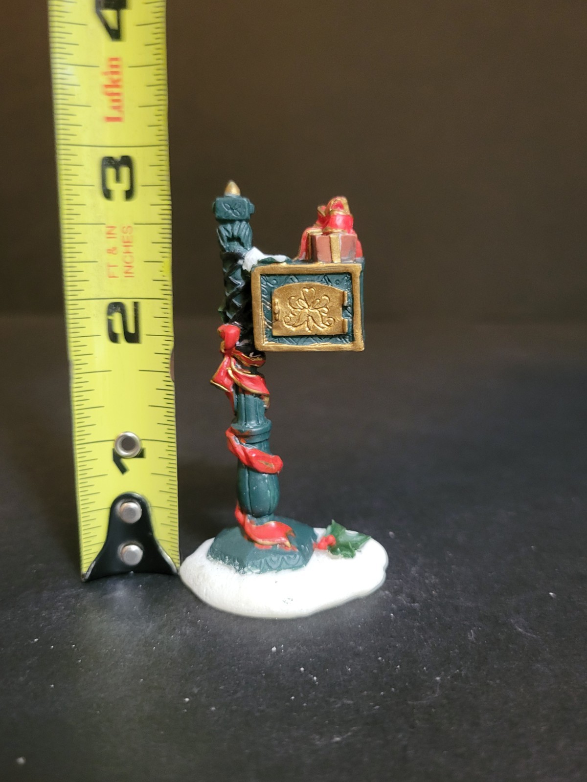 Holiday Time Santas Workbench Christmas Village Decorated Mailbox Post Box