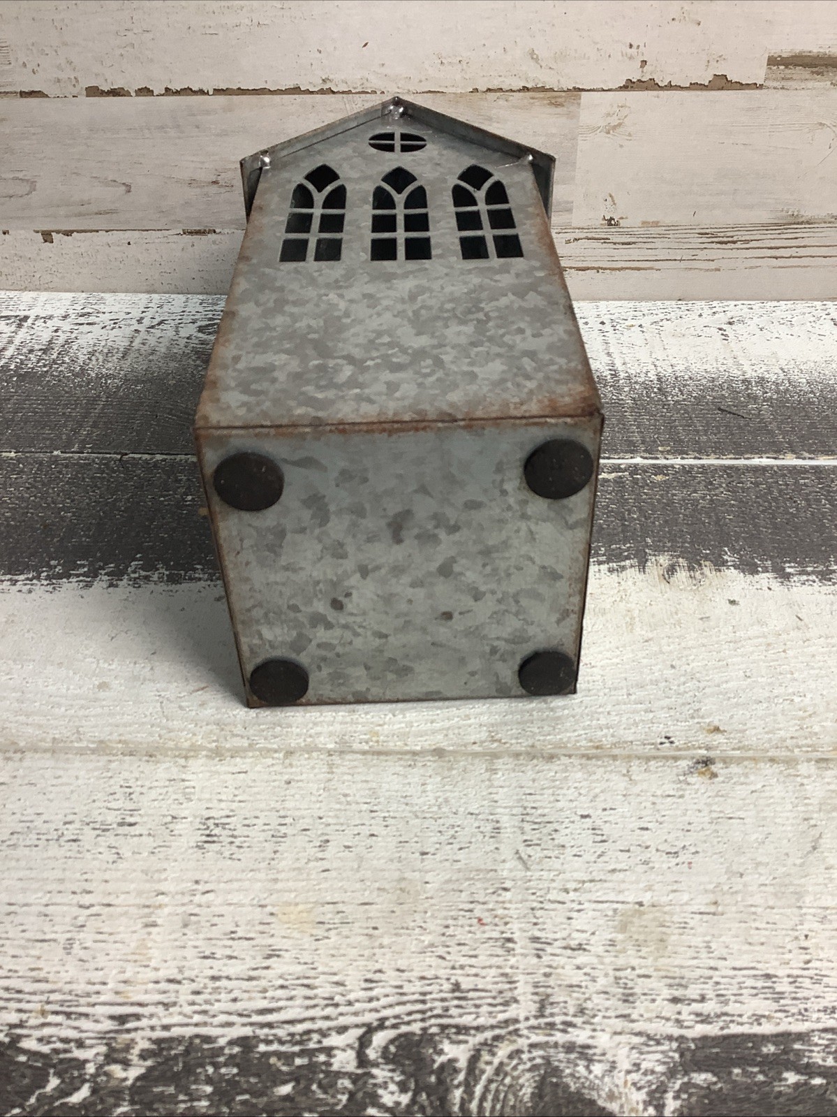 Pottery Barn Galvanized Church 11″ Tall