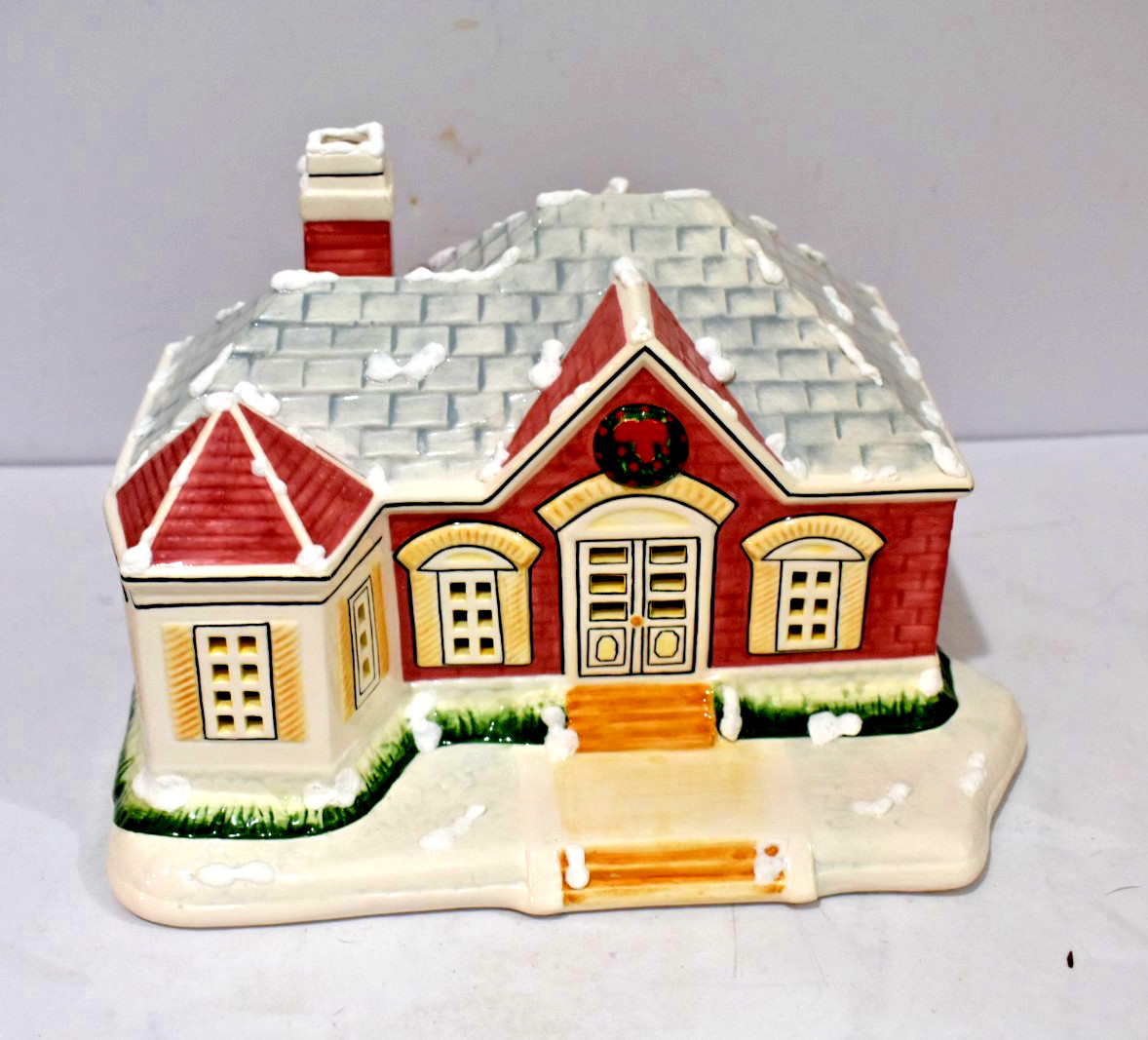 Department 56 Snowy Pine Hills Morningside House With Ceramic Trees, In Box