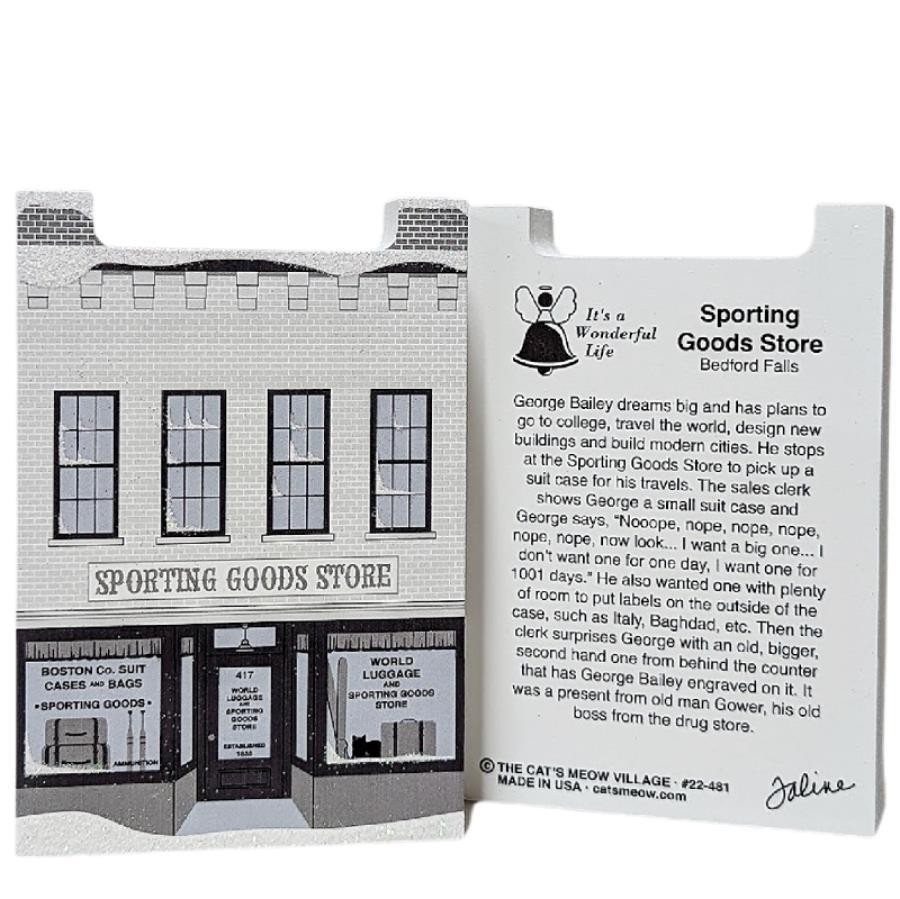 Cat’s Meow Village Christmas Wonderful Life Bedford Falls Sporting Goods Store