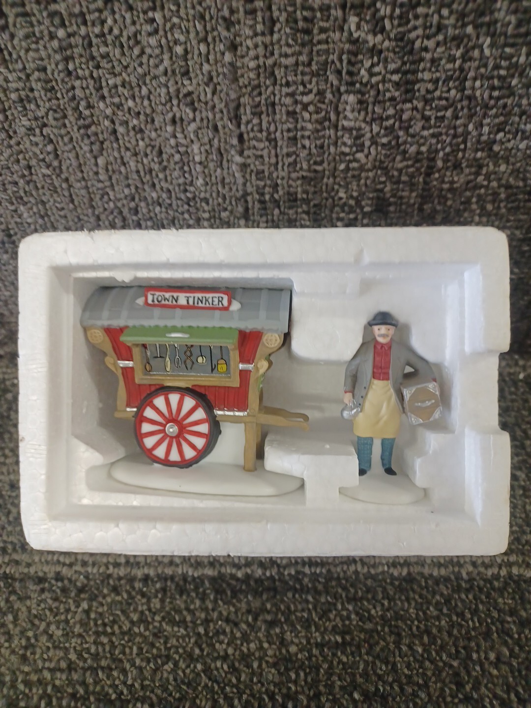 Department 56 Village Accessories “Town Tinker” With Damaged Box