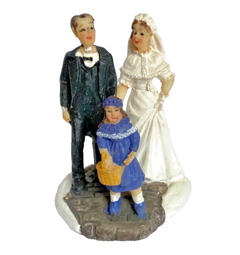 Bride and Groom Holiday Times Holiday Wedding Flower Girl 2.75 in tall Accessory